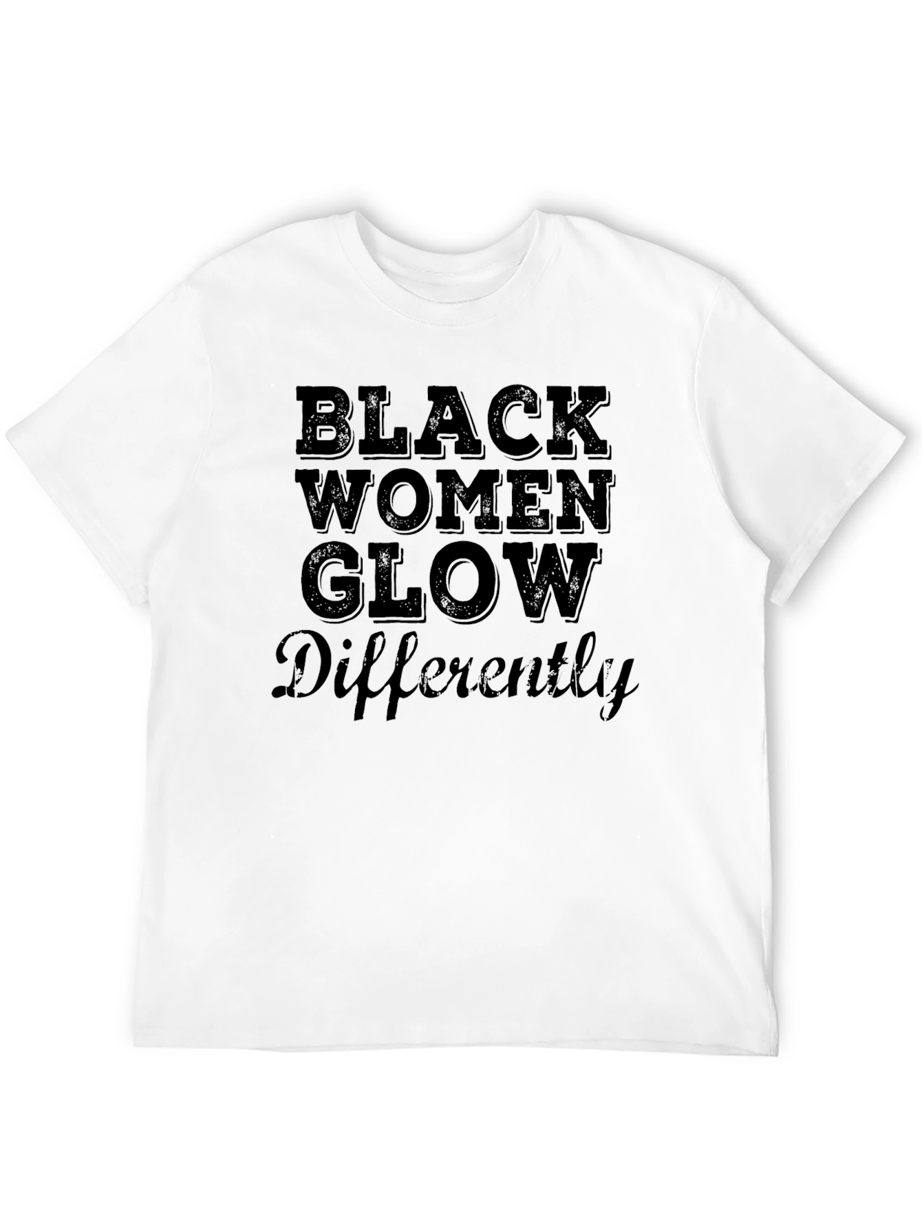 Black Black Women Glow Differently Graphic Tee view 12