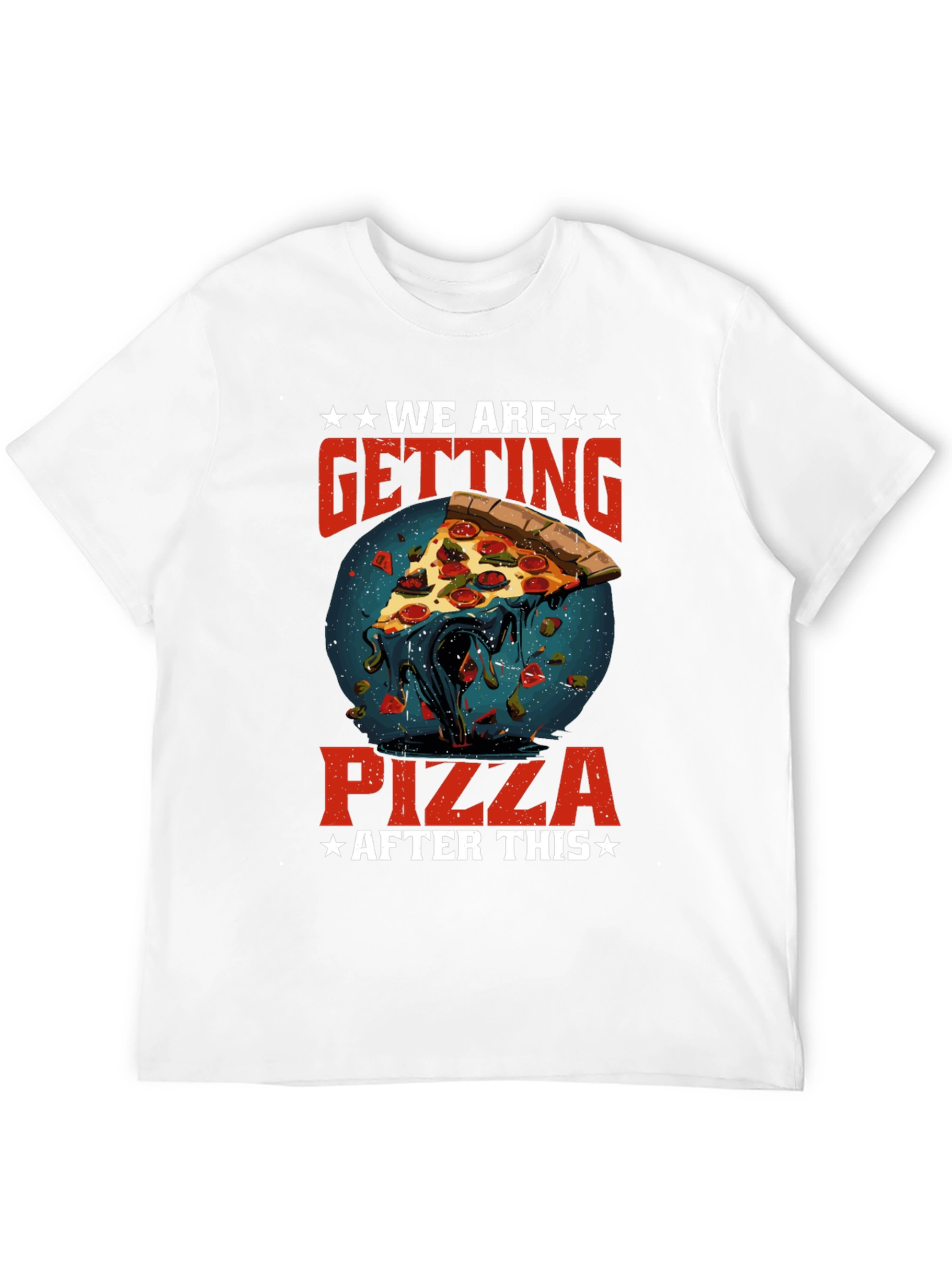 Black We Are Getting Pizza After This Graphic T-Shirt view 12