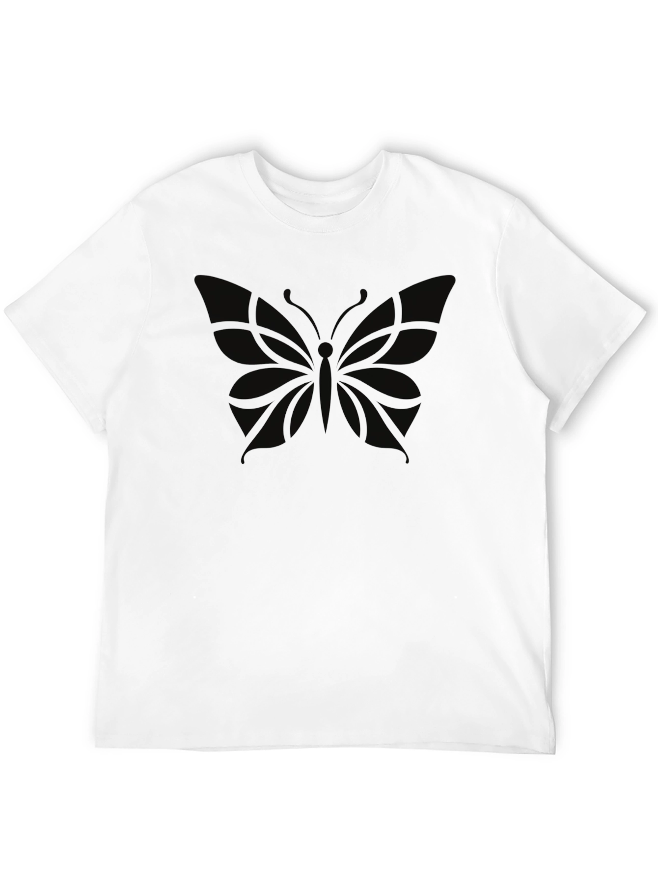 Black Men's Black Butterfly Graphic T-Shirt view 12