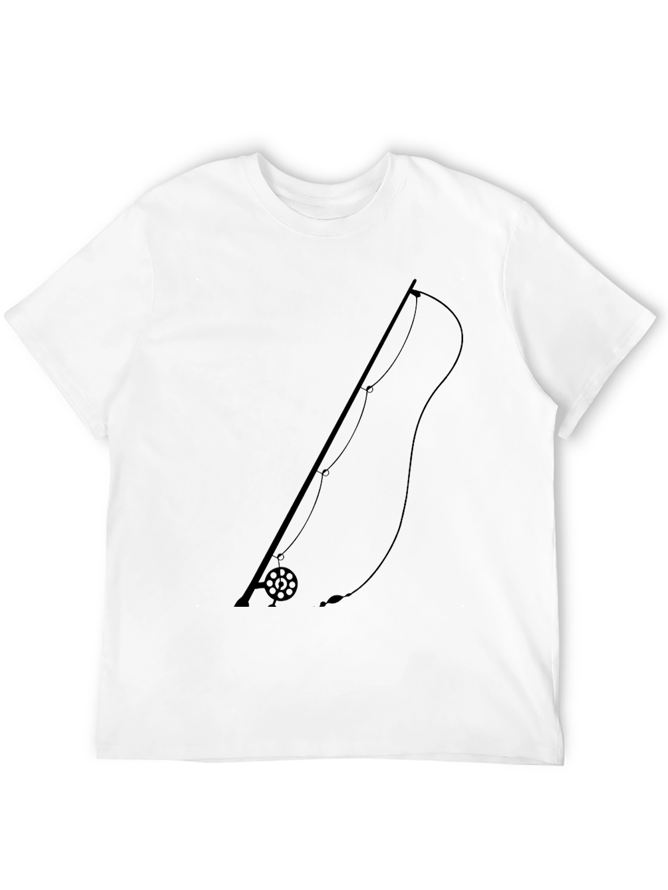 Black Fishing Rod Graphic Tee - Black view 12