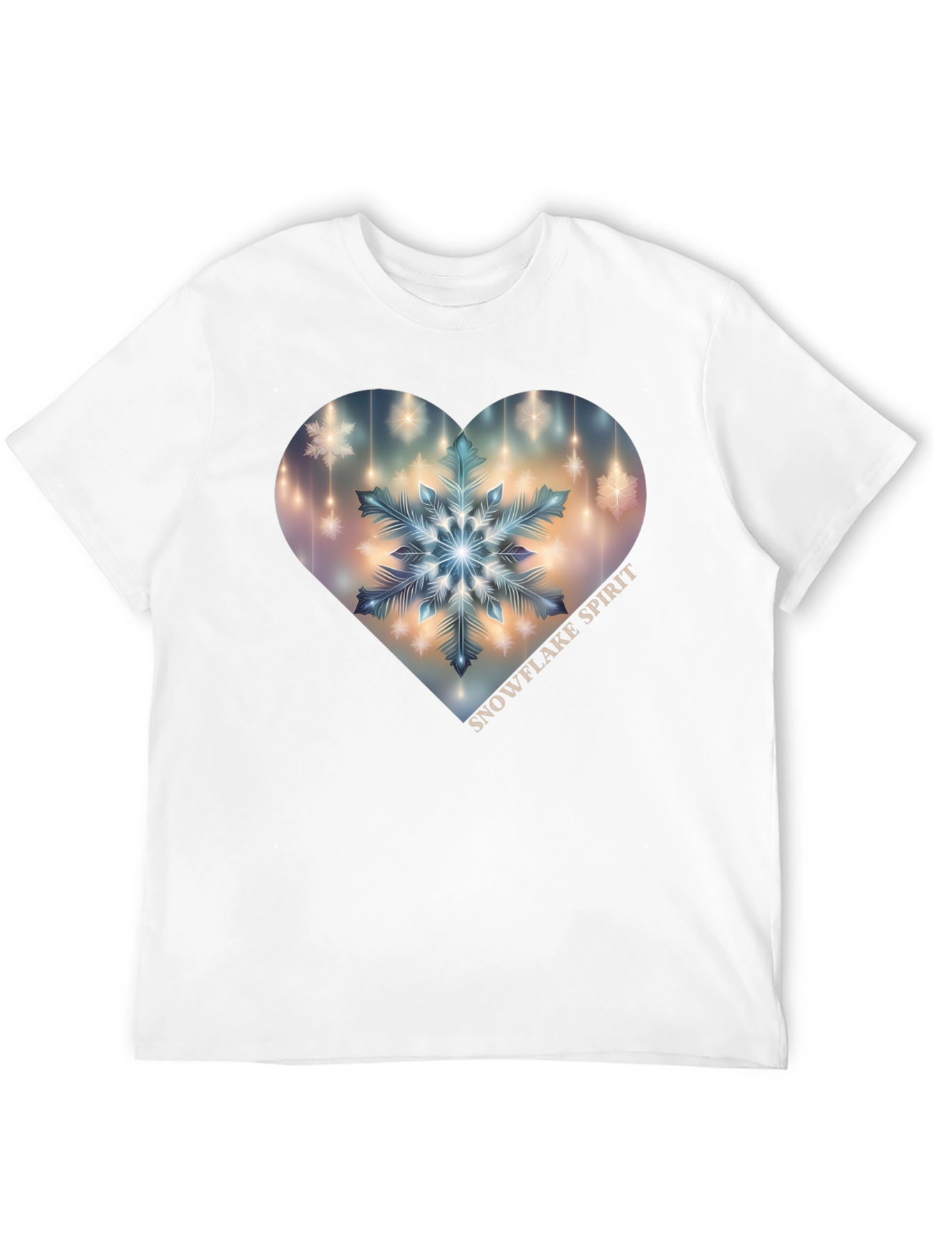 Black Snowflake Spirit Heart Graphic Tee - Black view 12