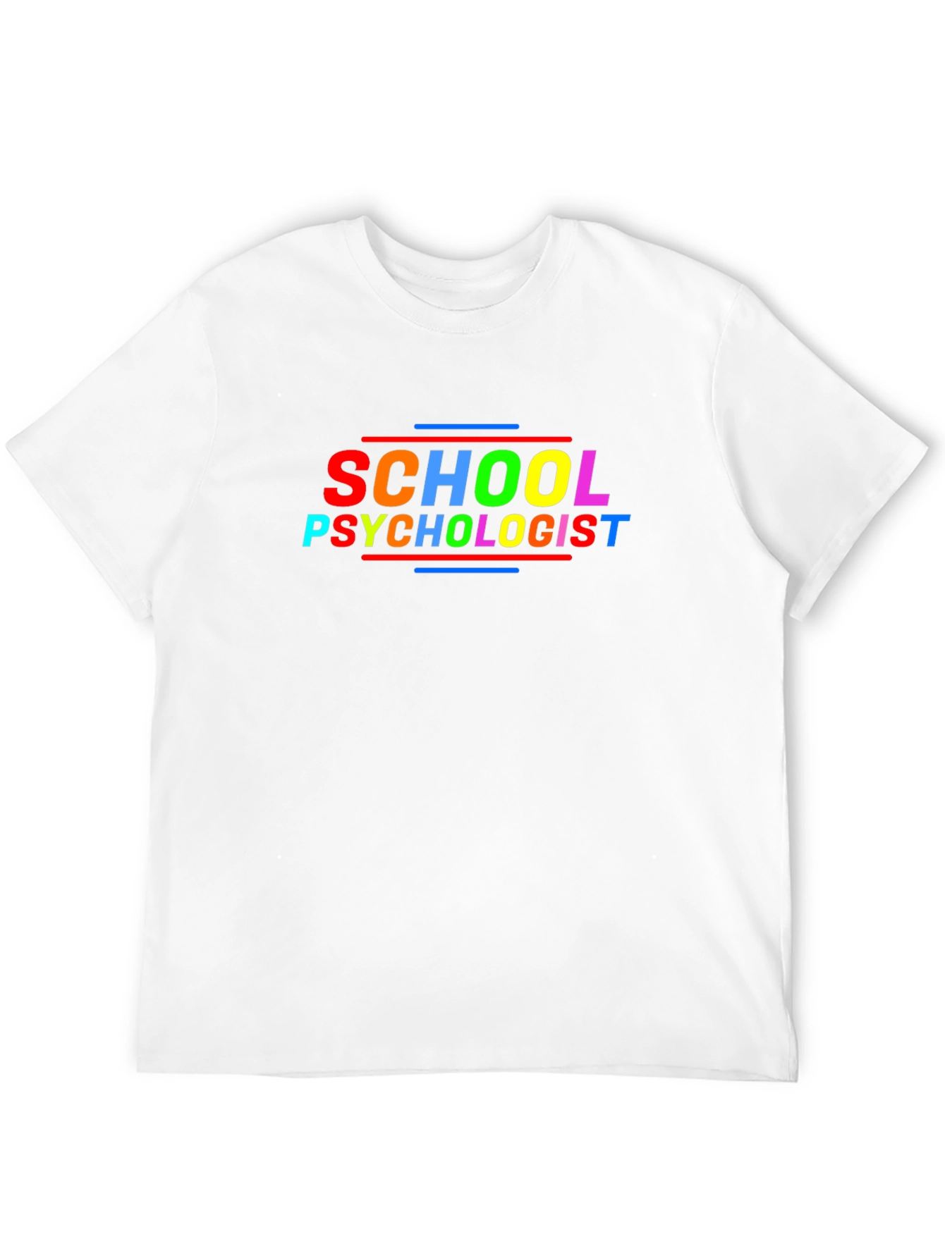 Black School Psychologist Rainbow T-Shirt view 12