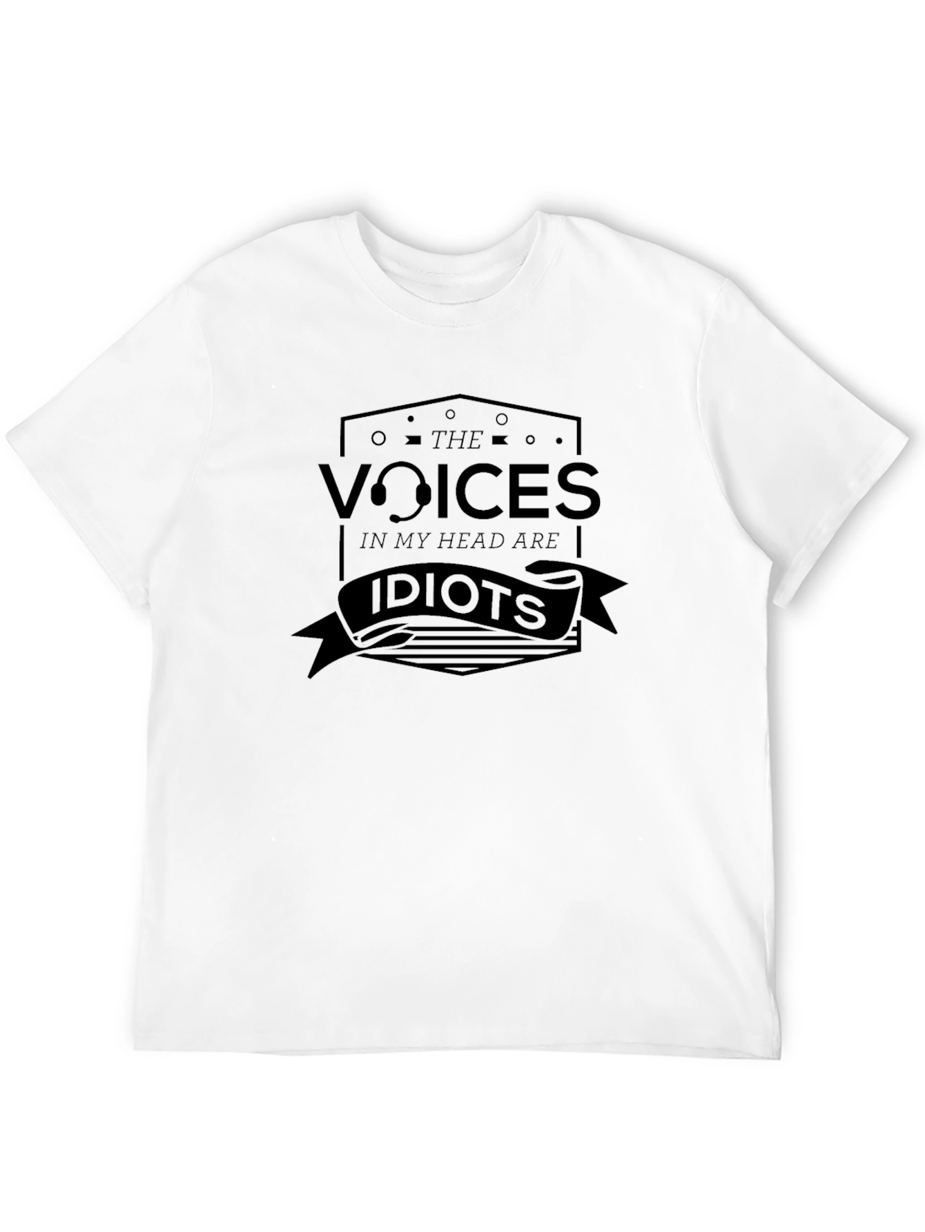 Black Voices In My Head Graphic Tee - Black Crew Neck view 12