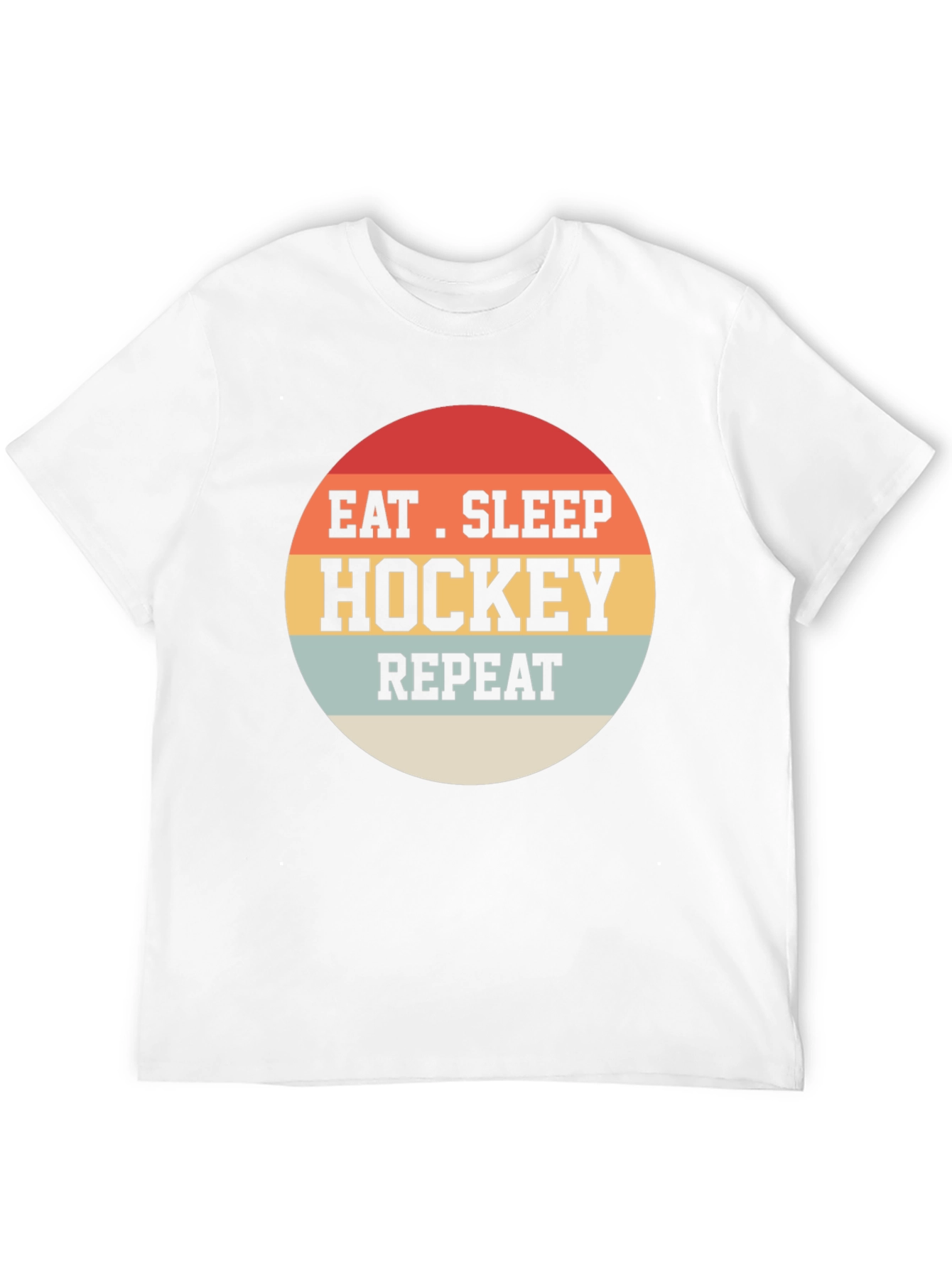 Black Eat Sleep Hockey Repeat T-Shirt view 12