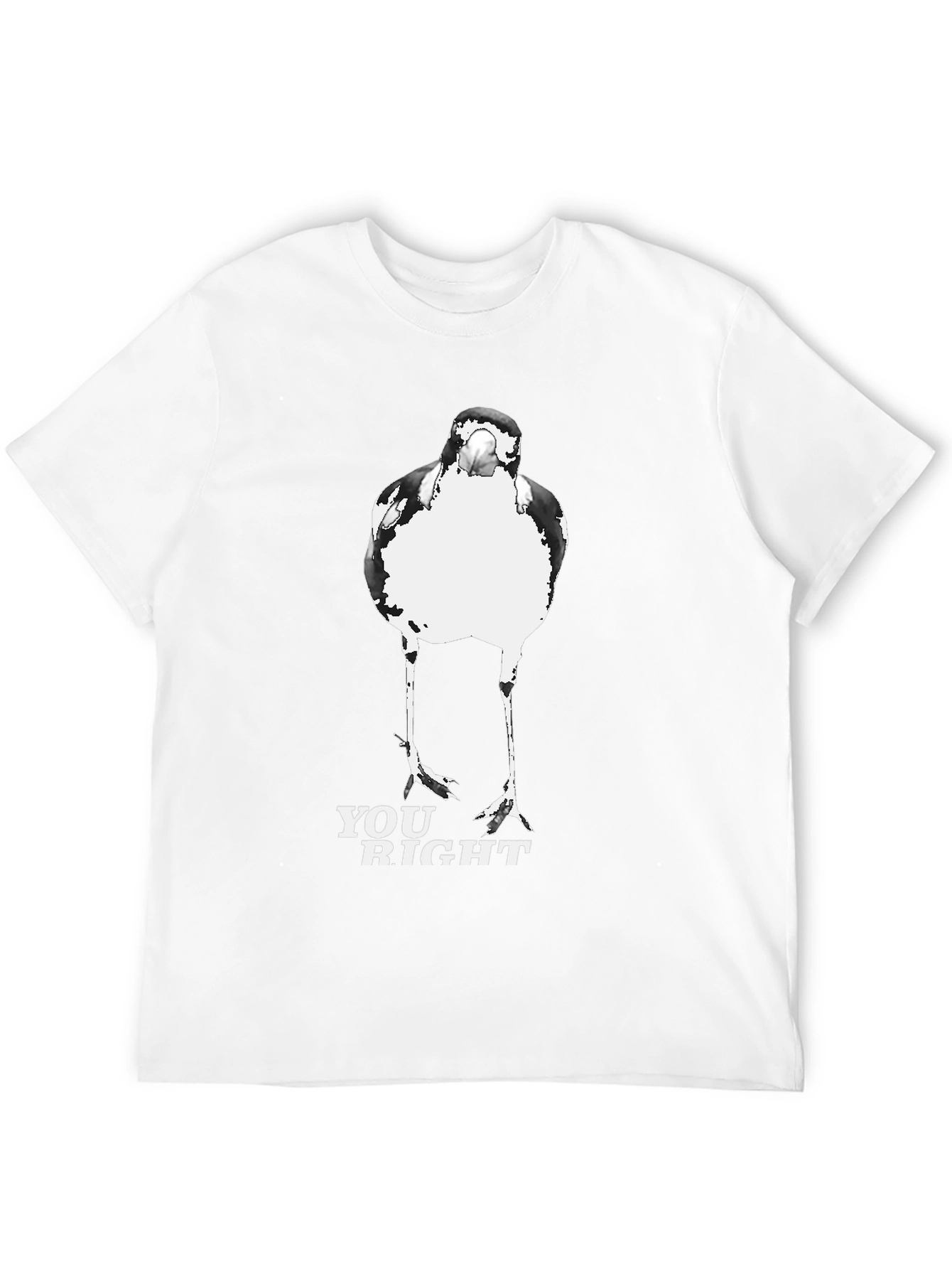 Black You Right Bird Graphic Tee - Black Cotton Blend T-Shirt view 12