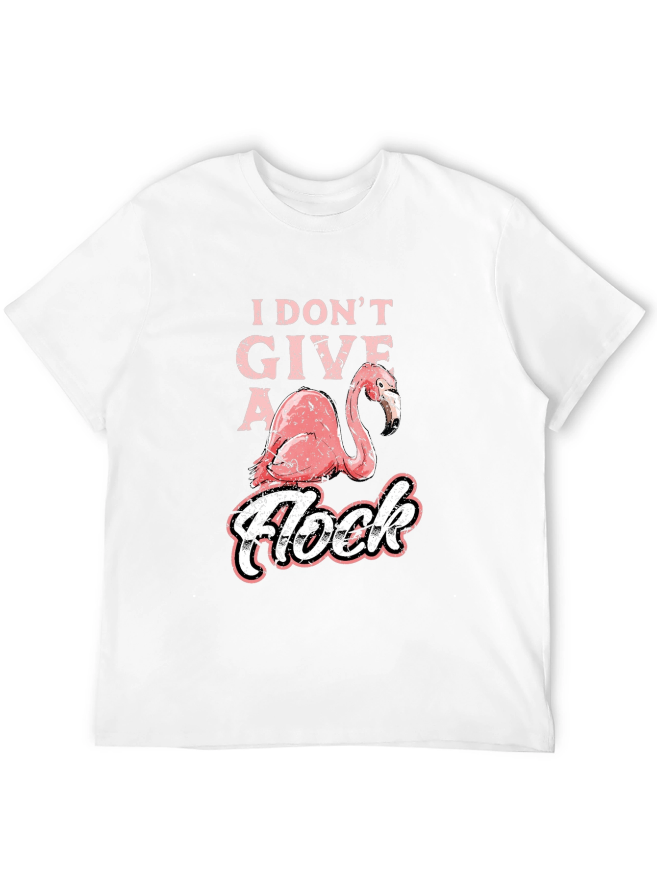 Black I Don't Give a Flock Flamingo Graphic T-Shirt view 12