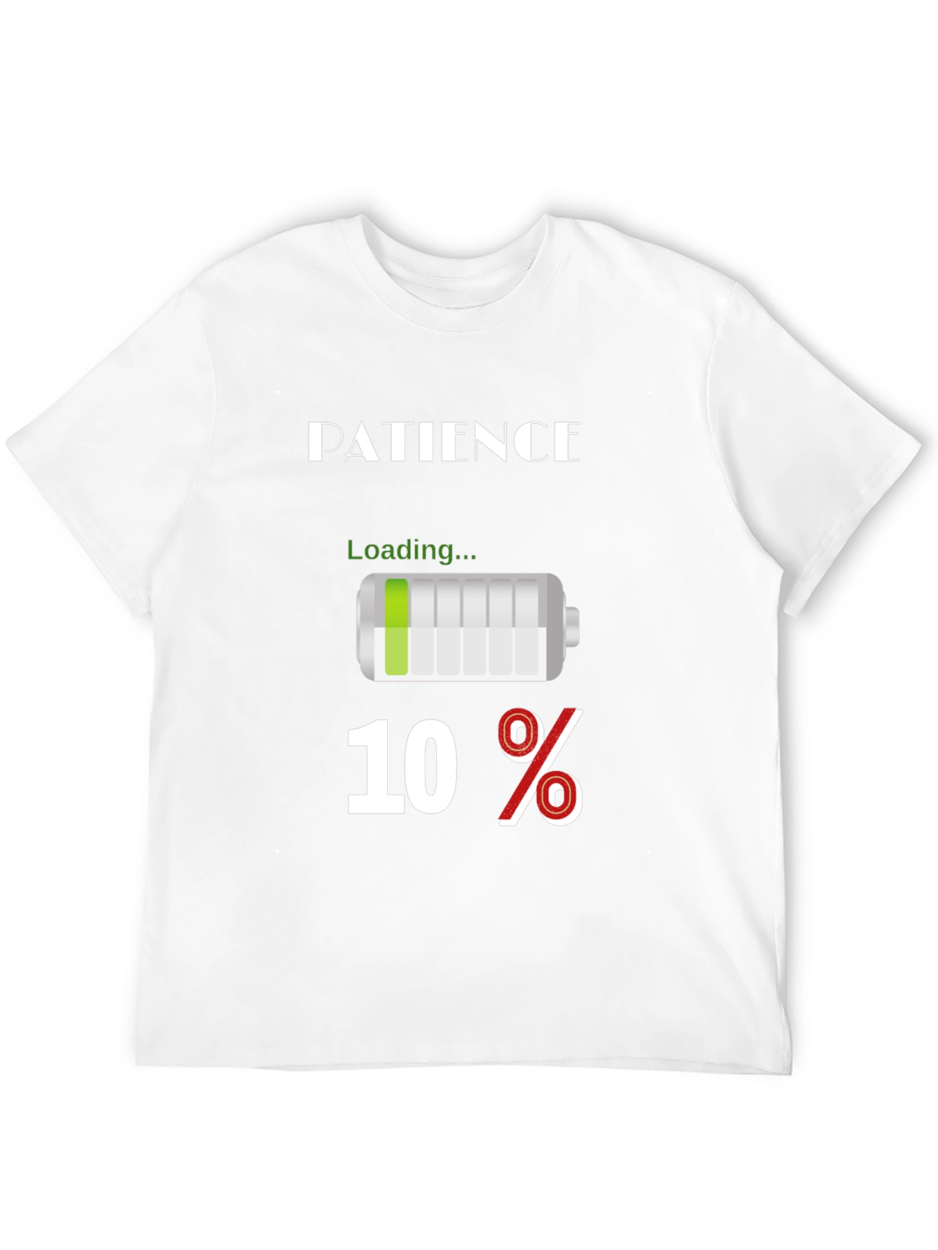 Black Patience Loading Funny Graphic T-Shirt view 12