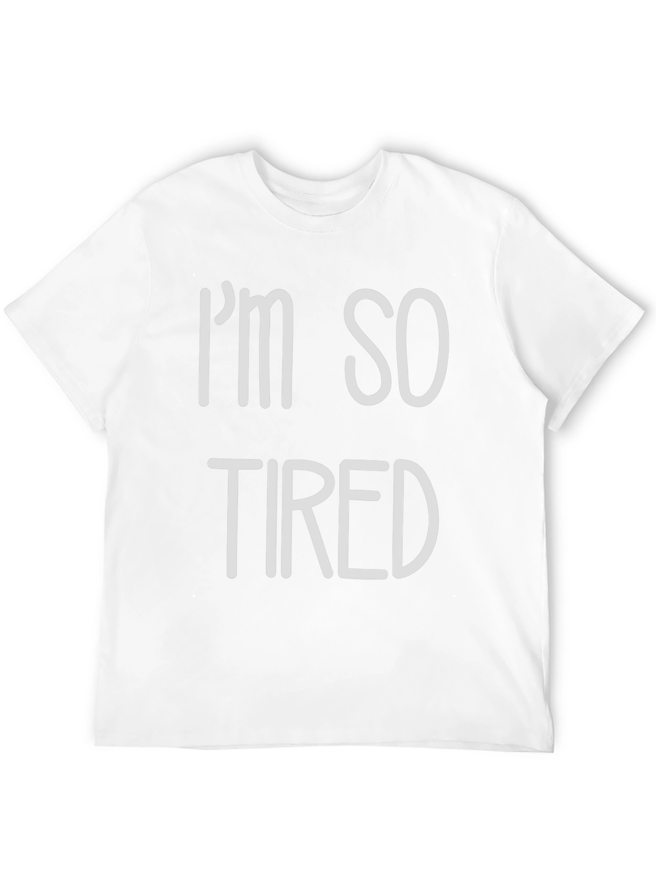 Black I'm So Tired Graphic T-Shirt - Black Crew Neck Tee view 12