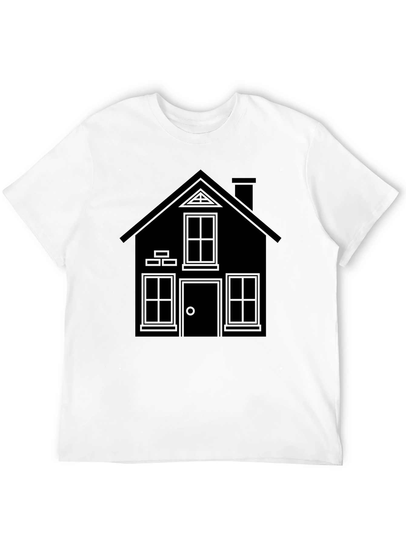 Black Modern Minimalist House Graphic Tee - Black view 12