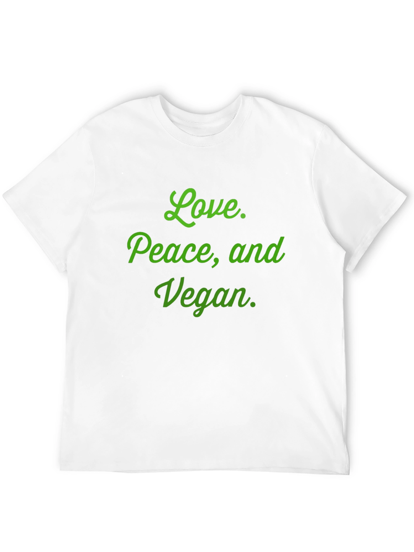 Black Love Peace Vegan T-Shirt - Black Cotton Blend view 12