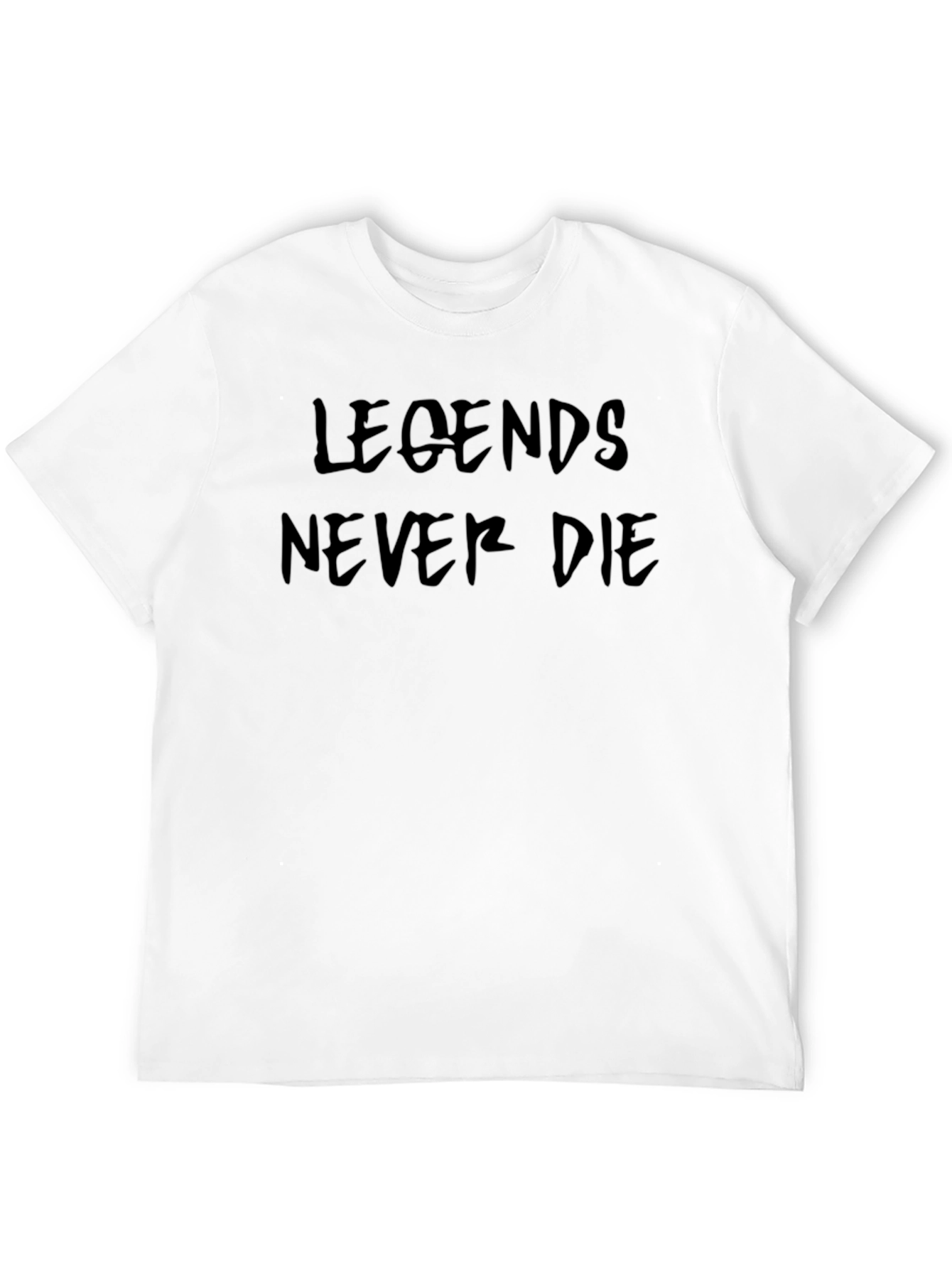 Black Legends Never Die Black Graphic T-Shirt view 12