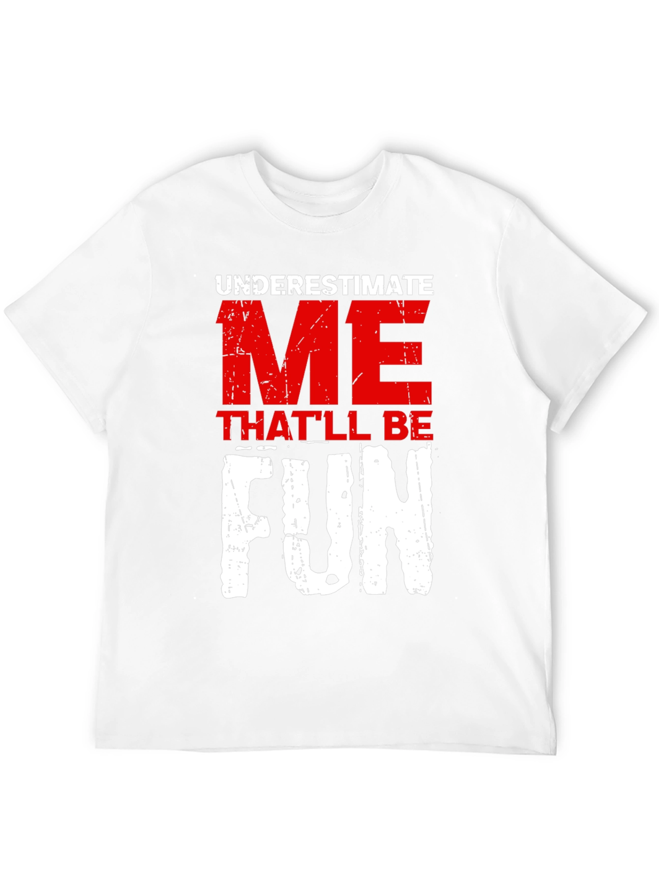 Black Underestimate Me Fun Graphic T-Shirt view 12