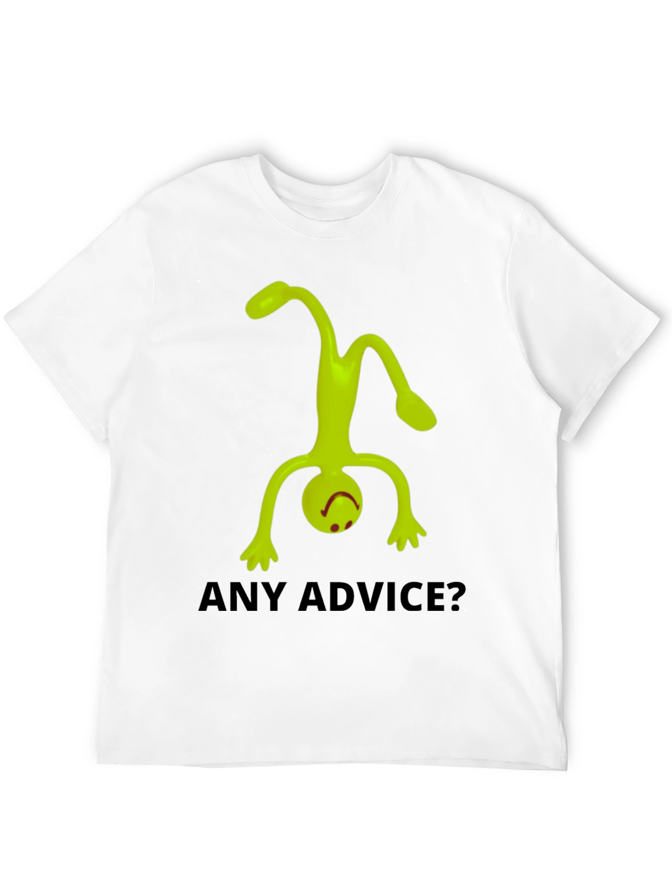 Black Any Advice? Funny Graphic Tee view 12