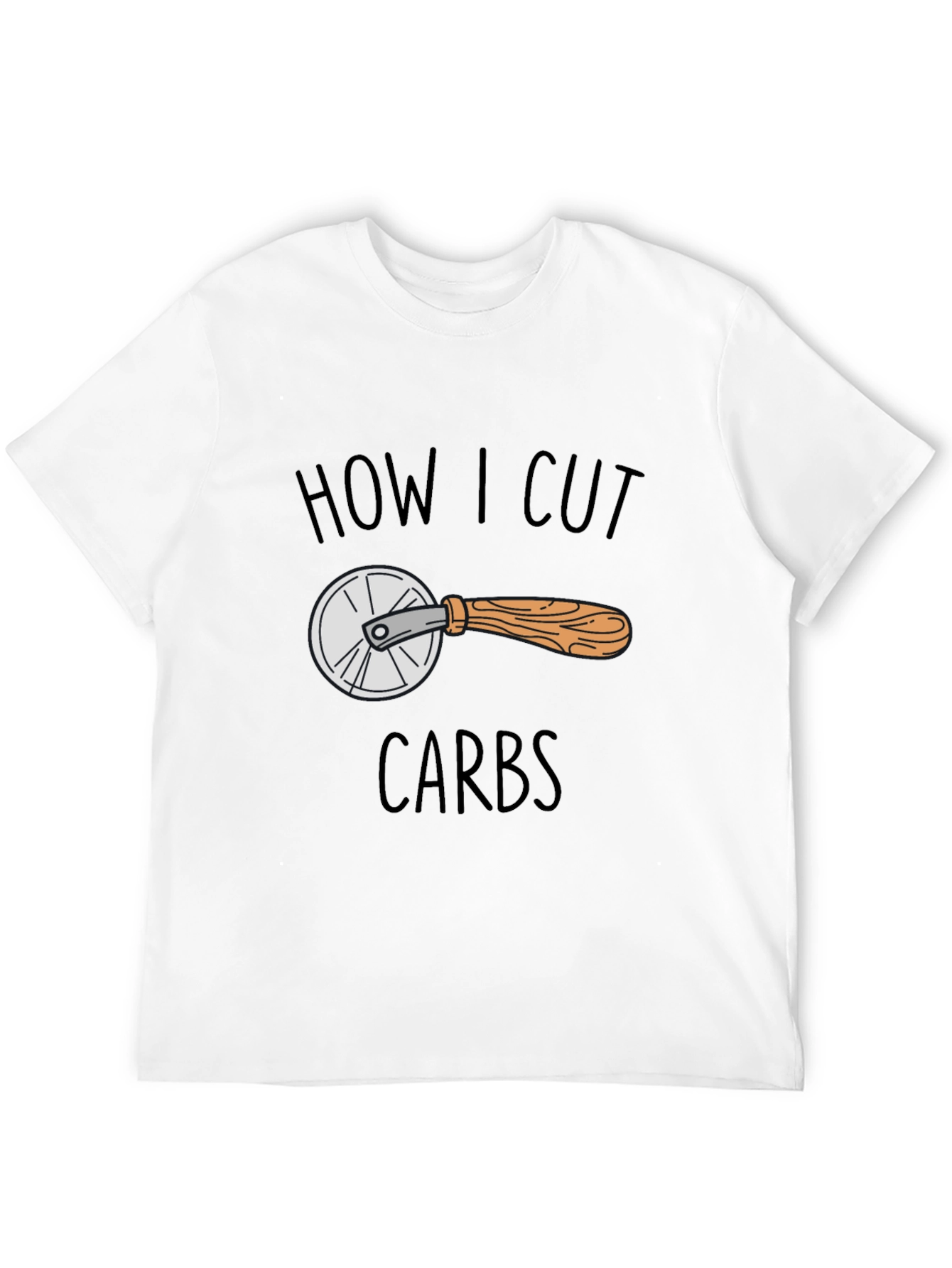 Black How I Cut Carbs Funny Graphic Tee view 12