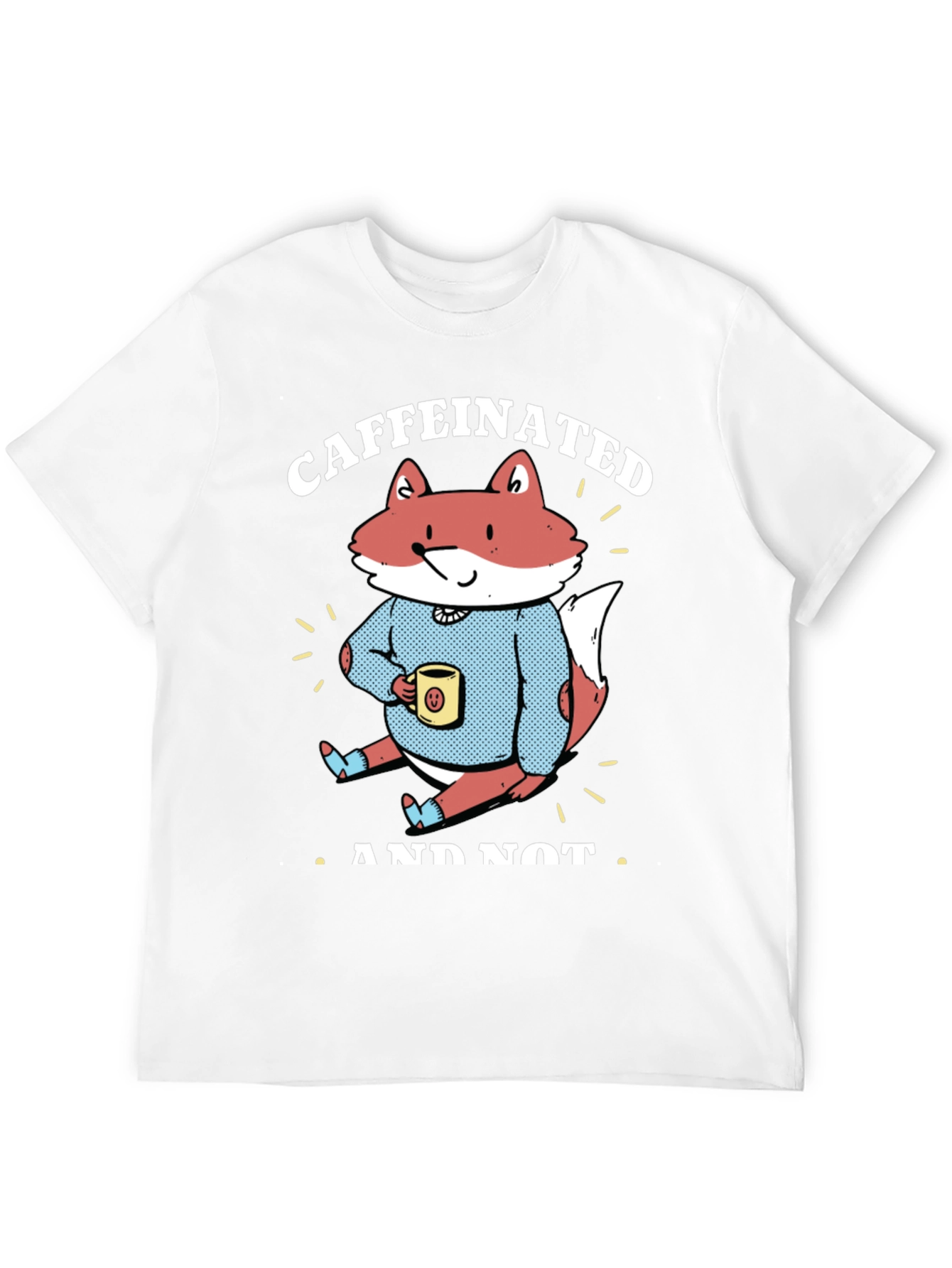 Black Caffeinated Fox Graphic Tee - Casual Comfort view 12