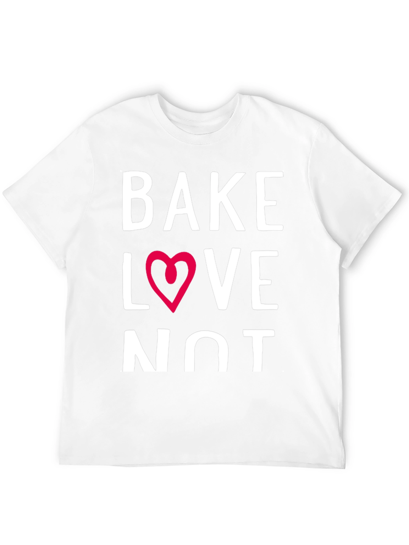 Black Bake Love Not T-Shirt - Black Crew Neck Short Sleeve view 12