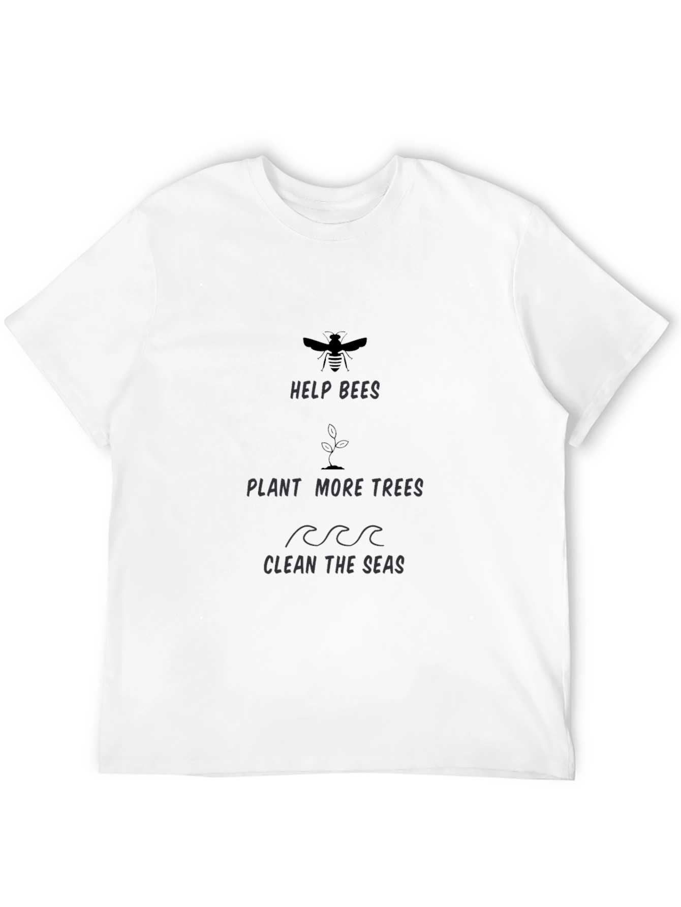 Black Eco-Friendly Graphic Tee - Save the Planet view 12