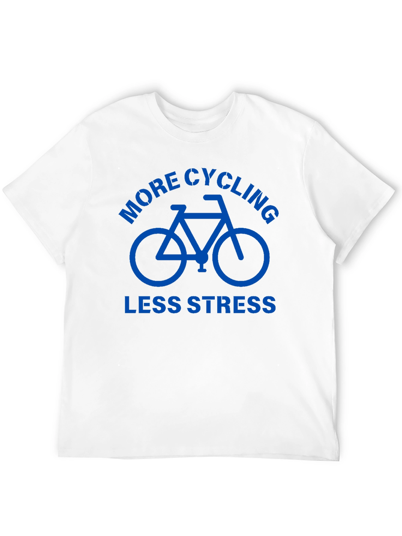 Black More Cycling Less Stress Black T-Shirt view 12