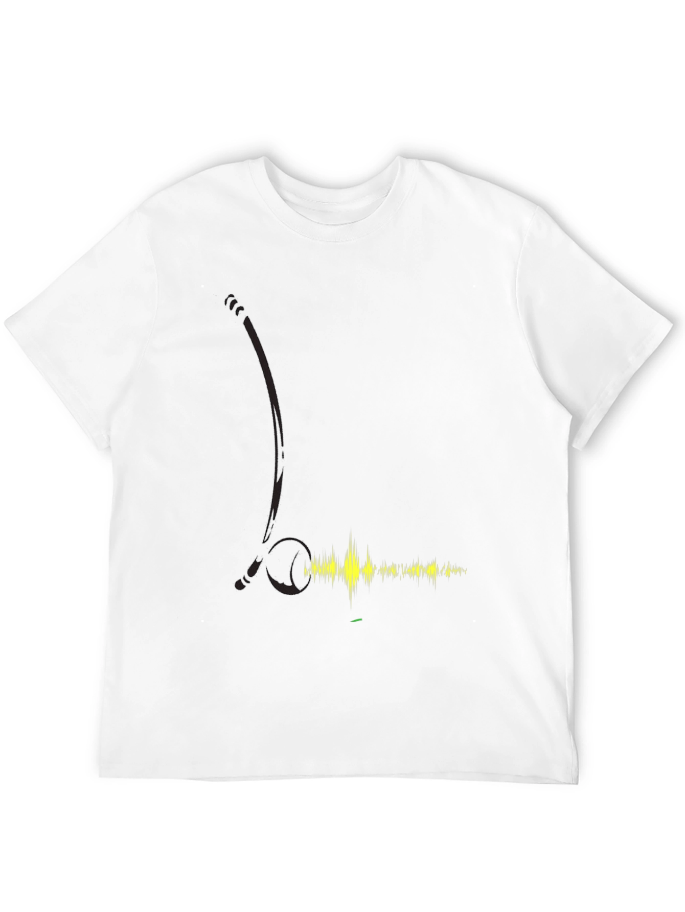 Black Black T-Shirt with Audio Wave Design view 12