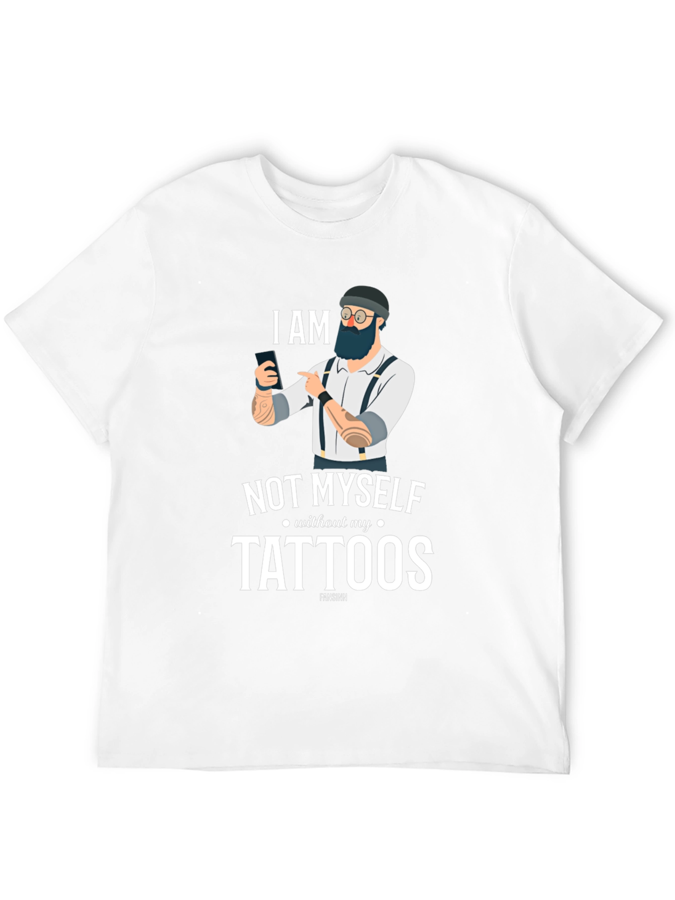 Black I am Not Myself Without My Tattoos Graphic Tee view 12