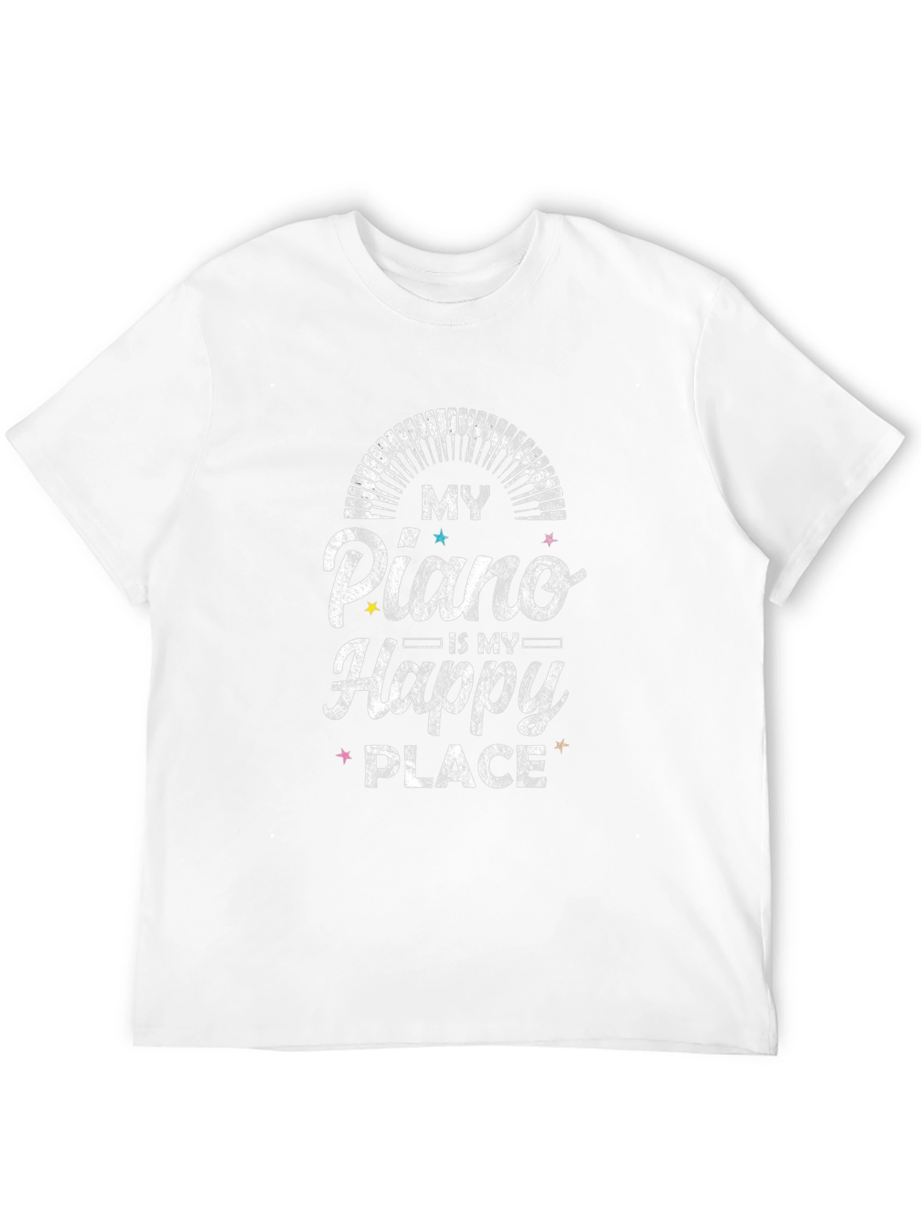 Black My Piano Is My Happy Place Graphic Tee view 12