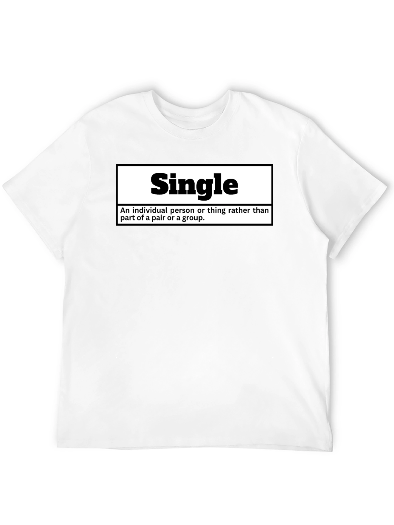 Black Single Definition T-Shirt - Funny Relationship Status Tee view 12