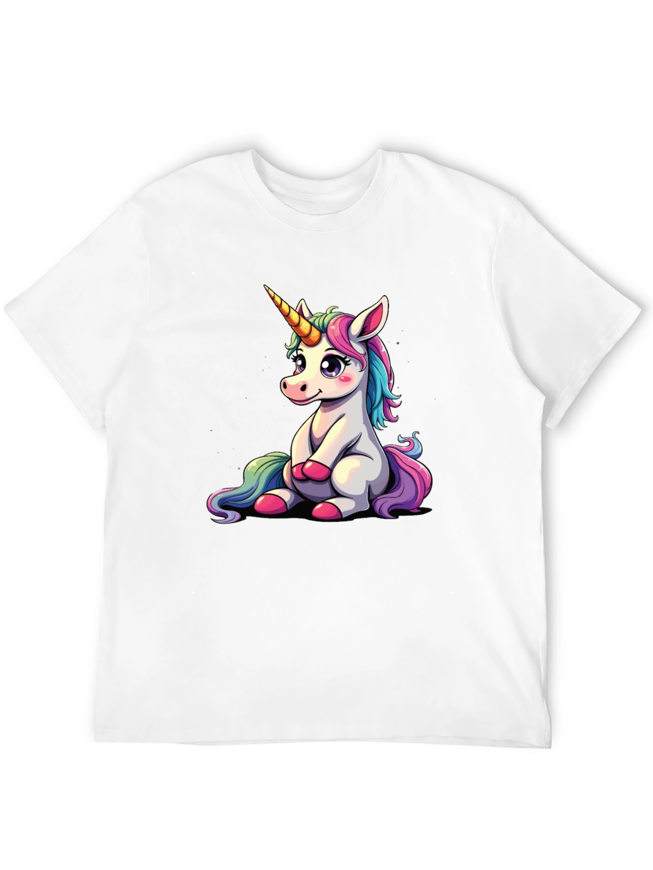 Black Unicorn Graphic Tee - Cute Cartoon Animal Print view 12