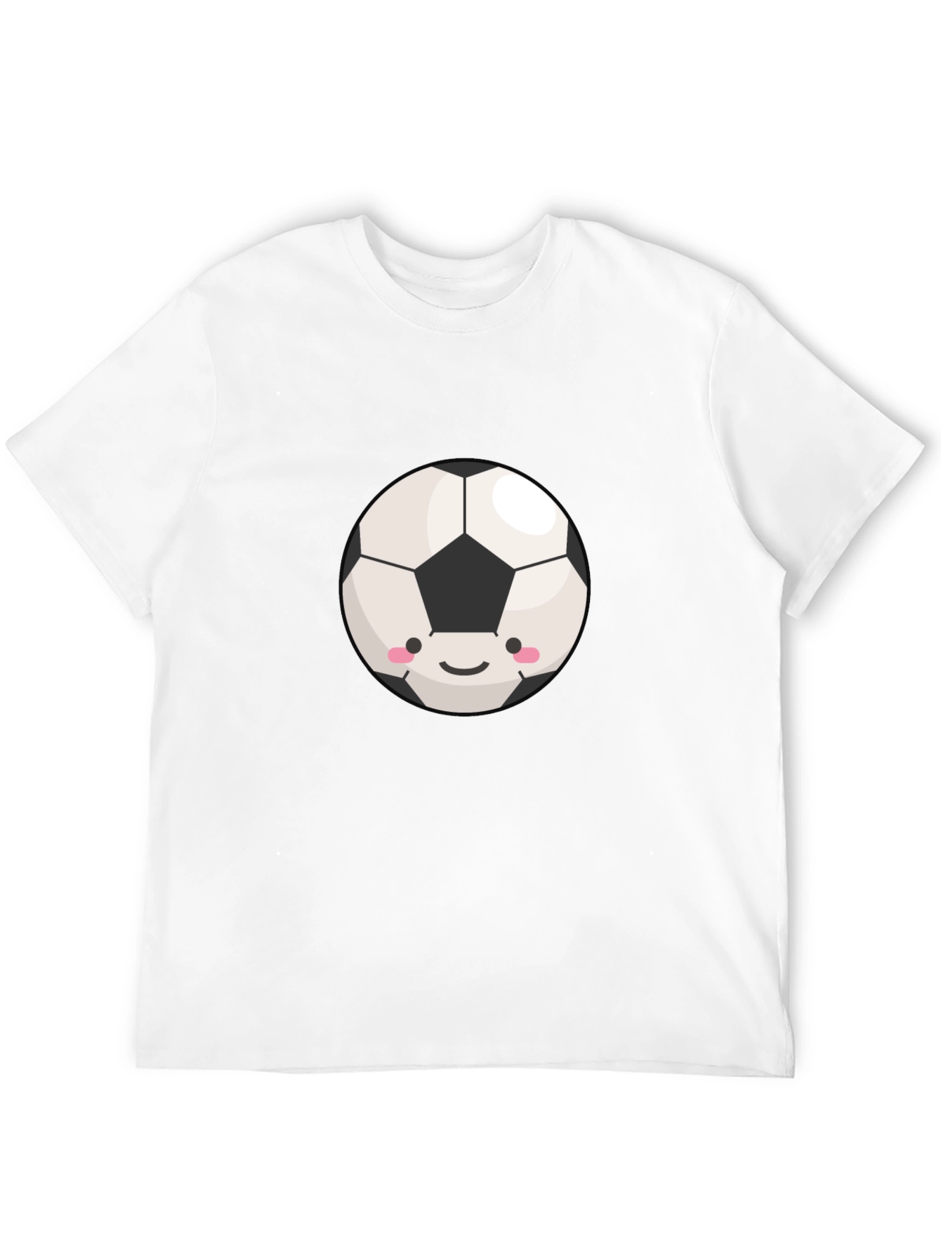 Black Cute Soccer Ball Graphic T-Shirt view 12