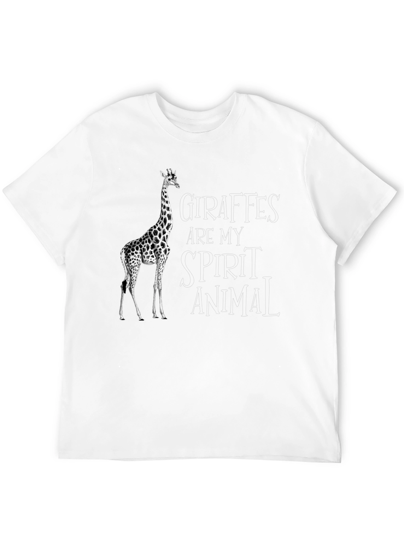 Black Giraffes Are My Spirit Animal T-Shirt view 12