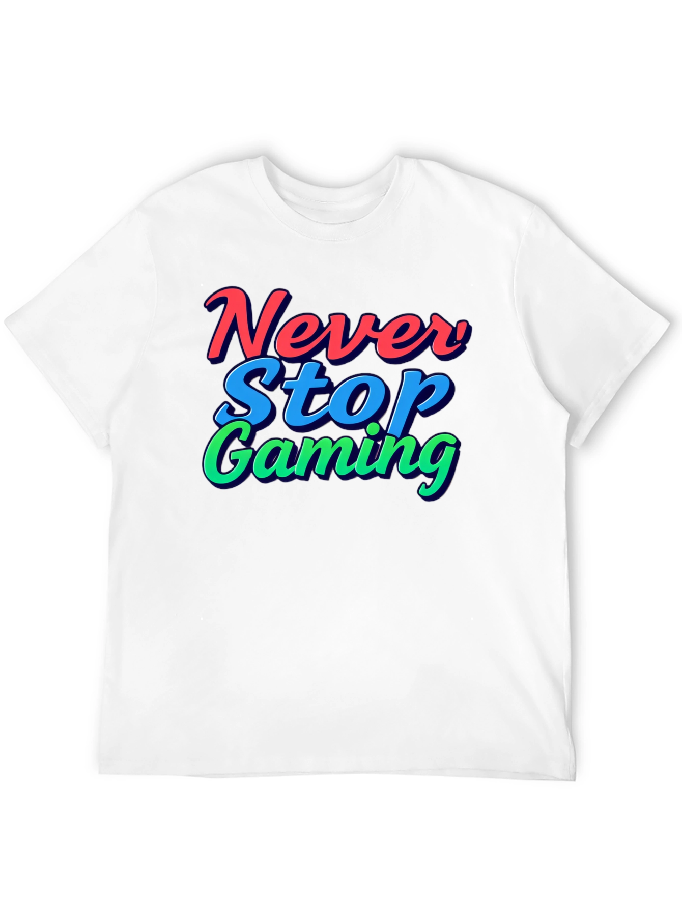 Black Never Stop Gaming T-Shirt - Black view 12