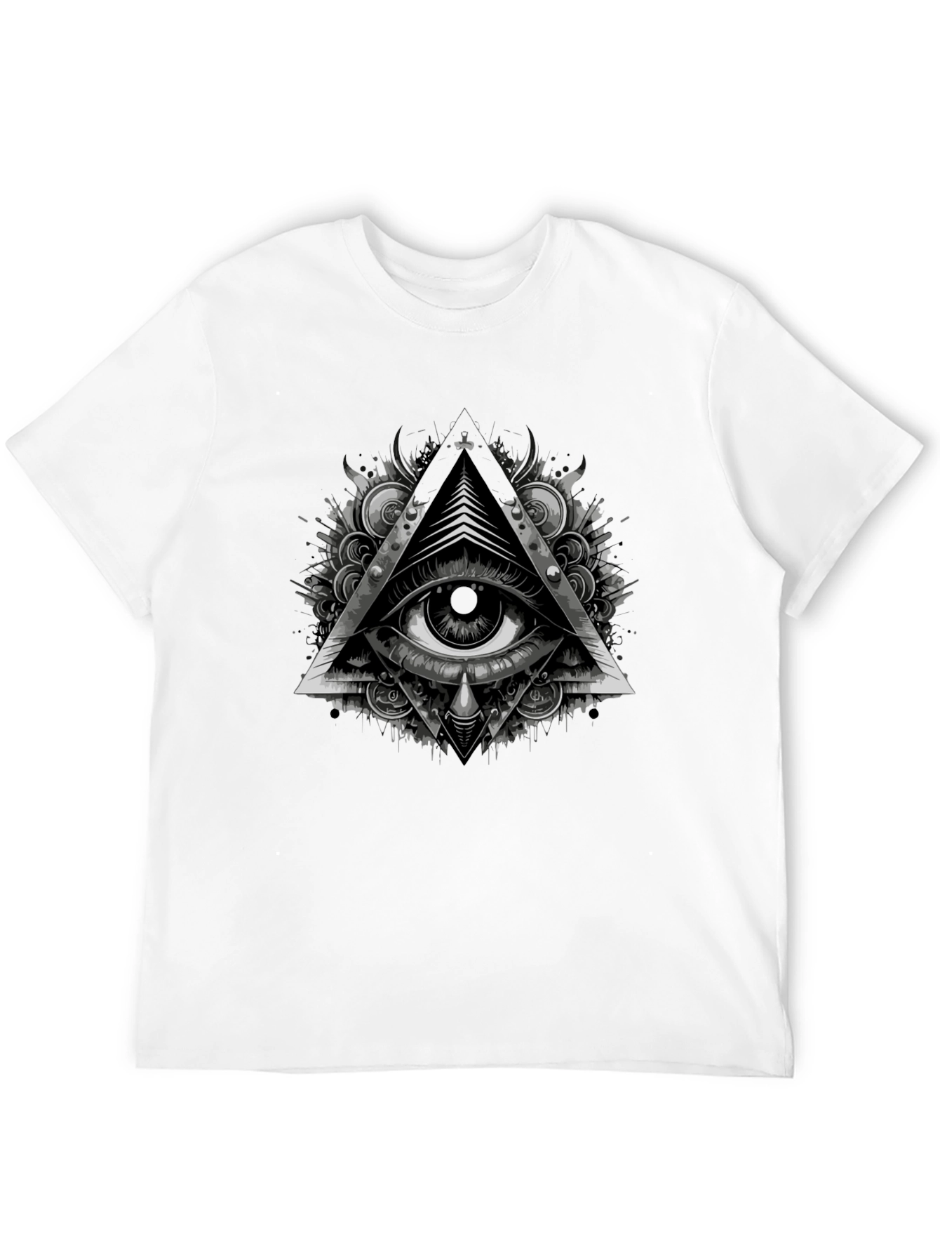 Black All Seeing Eye Graphic Tee view 12