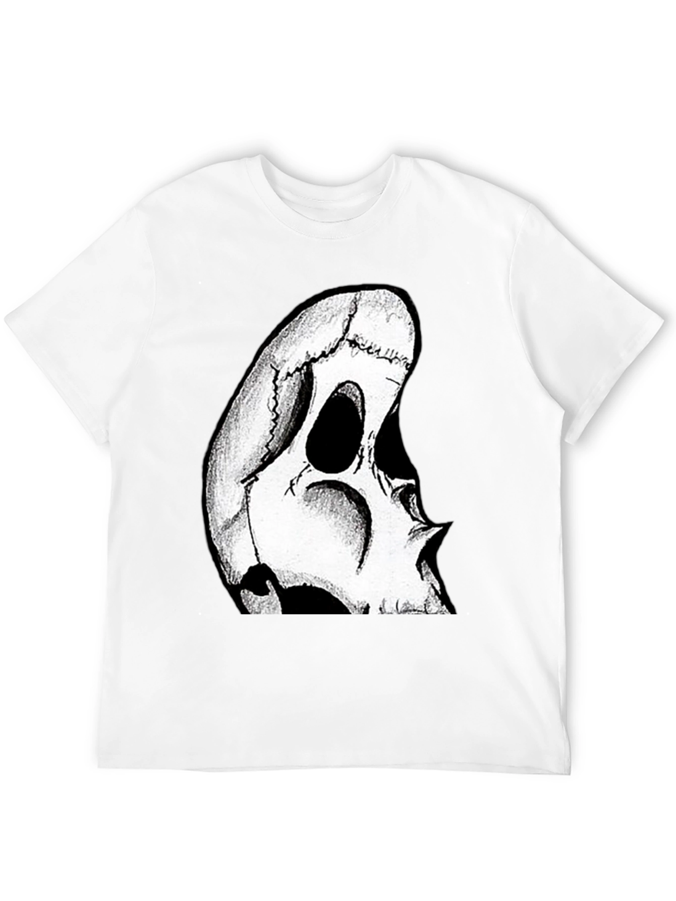 Black Skull Graphic Tee - Men's Black T-Shirt view 12