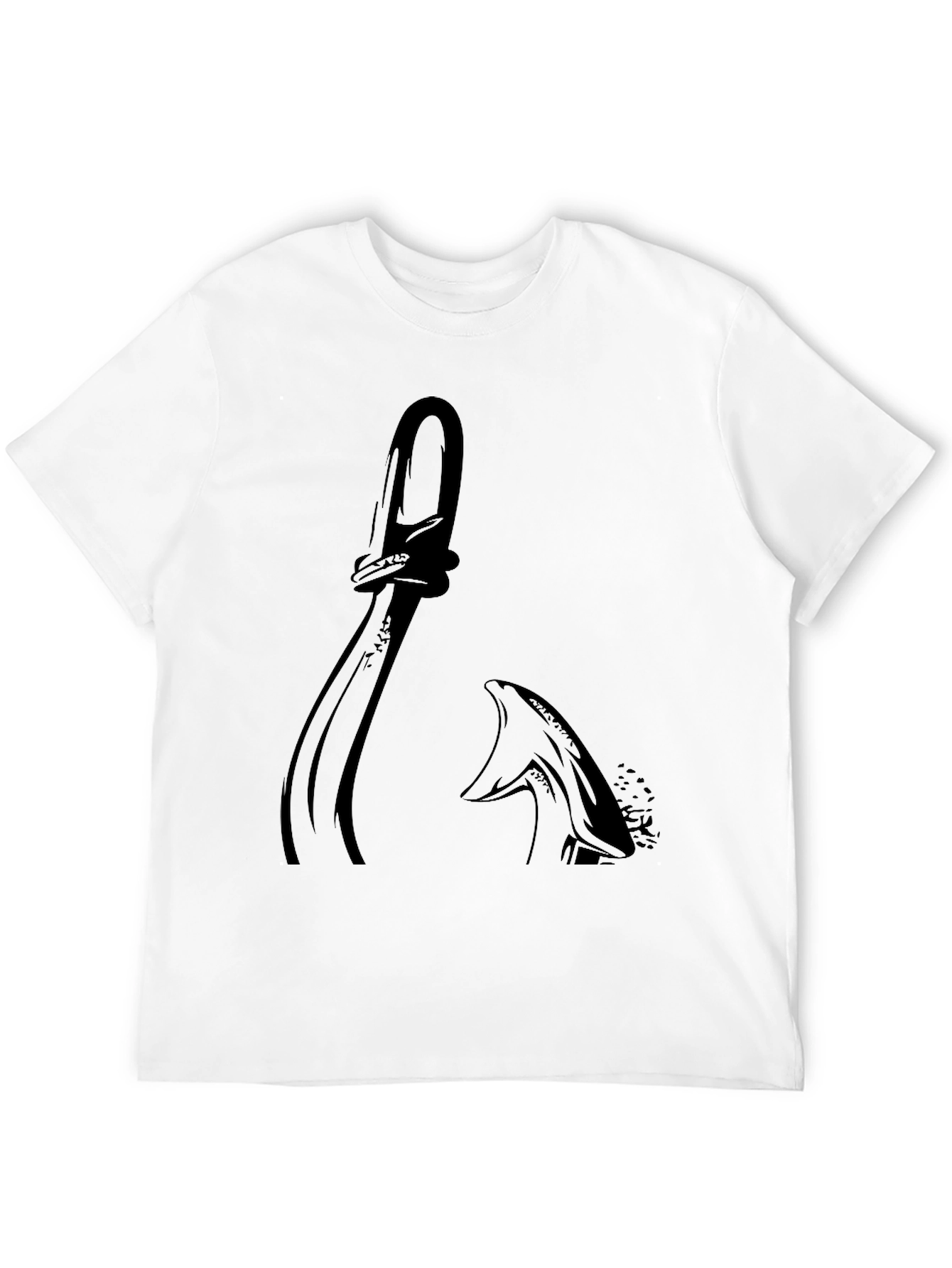 Black Stylized Cleaver Graphic T-Shirt view 12