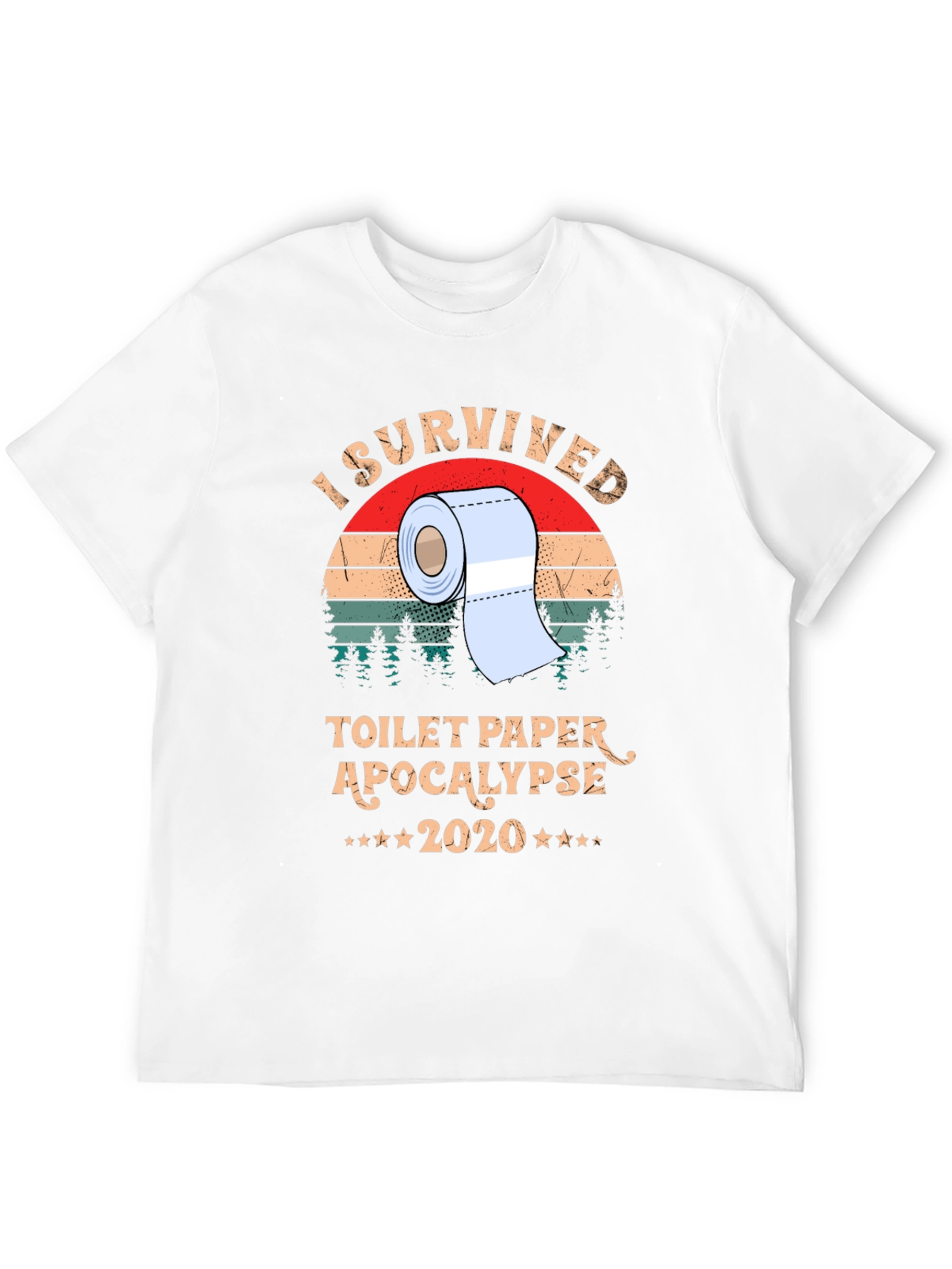 Black I Survived Toilet Paper Apocalypse 2020 T-Shirt view 12