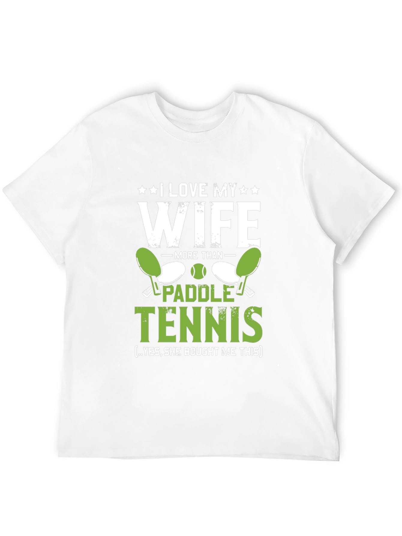 Black I Love My Wife Paddle Tennis Graphic T-Shirt view 12