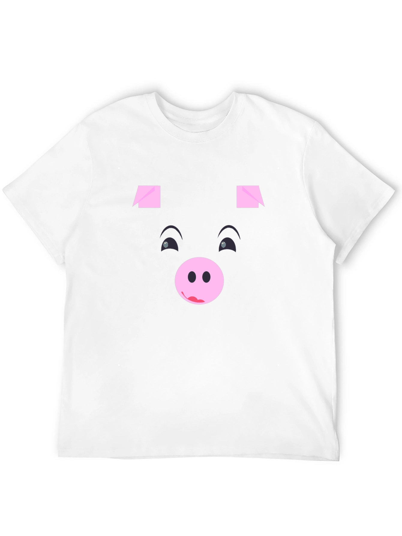 Black Funny Pig Face Black Graphic T-Shirt view 12