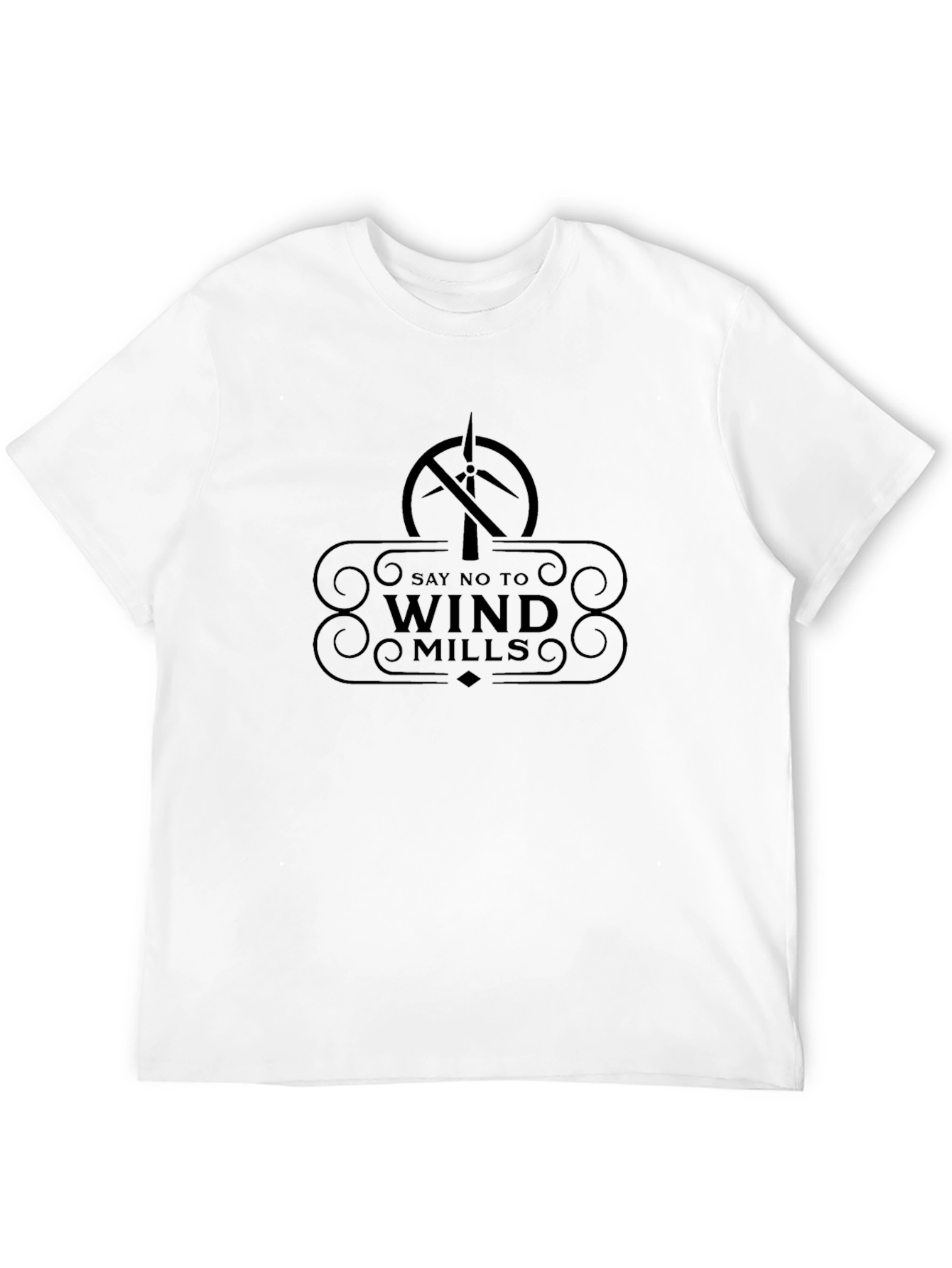 Black Say No To Windmills Graphic Tee view 12