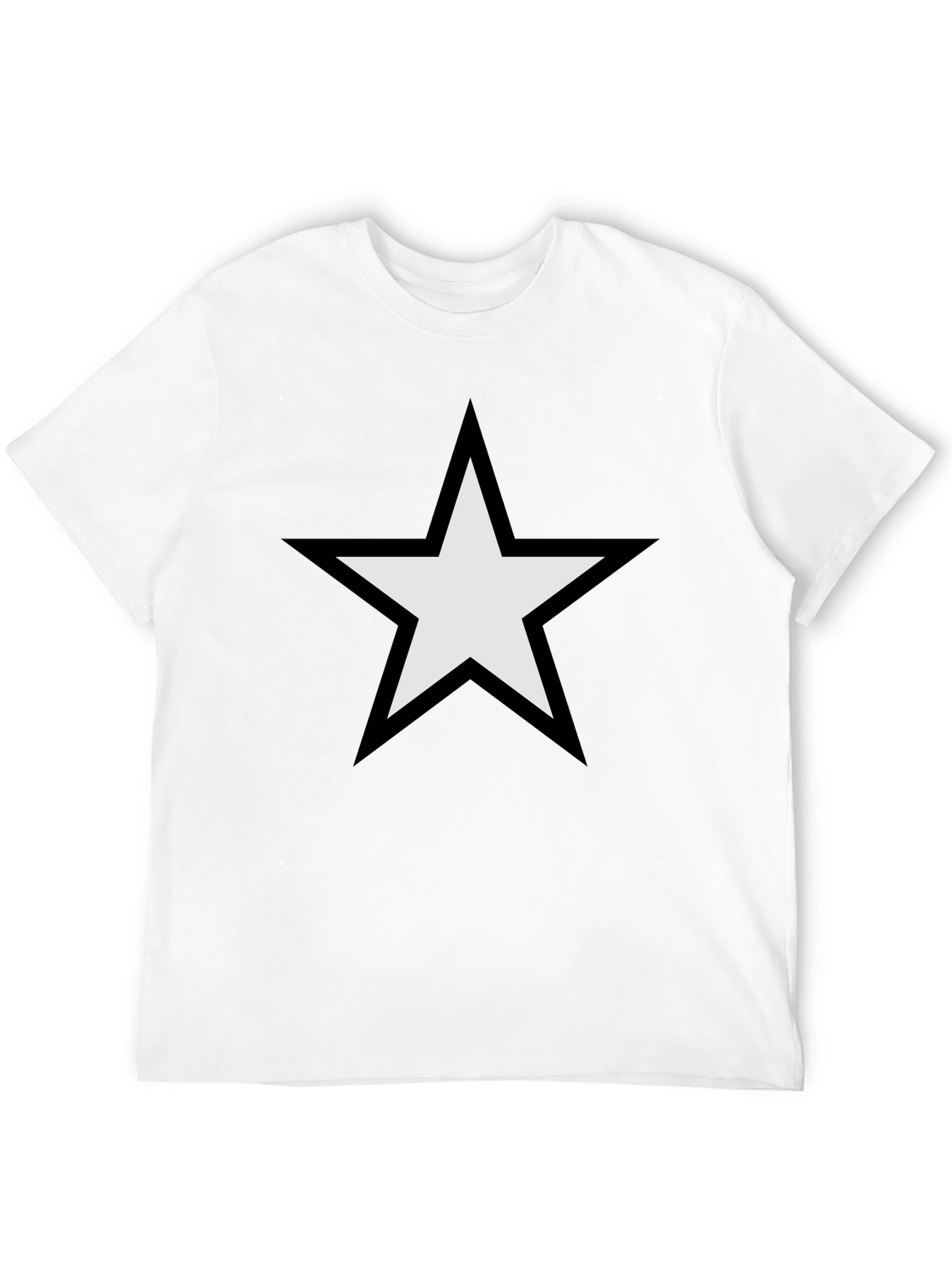 Black Black T-Shirt with White Star Graphic view 12