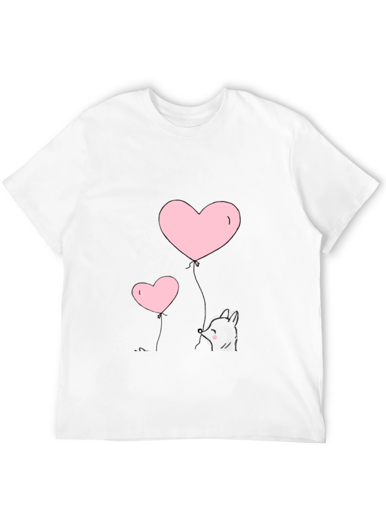 Heart Balloon Graphic Tee - Black - 12