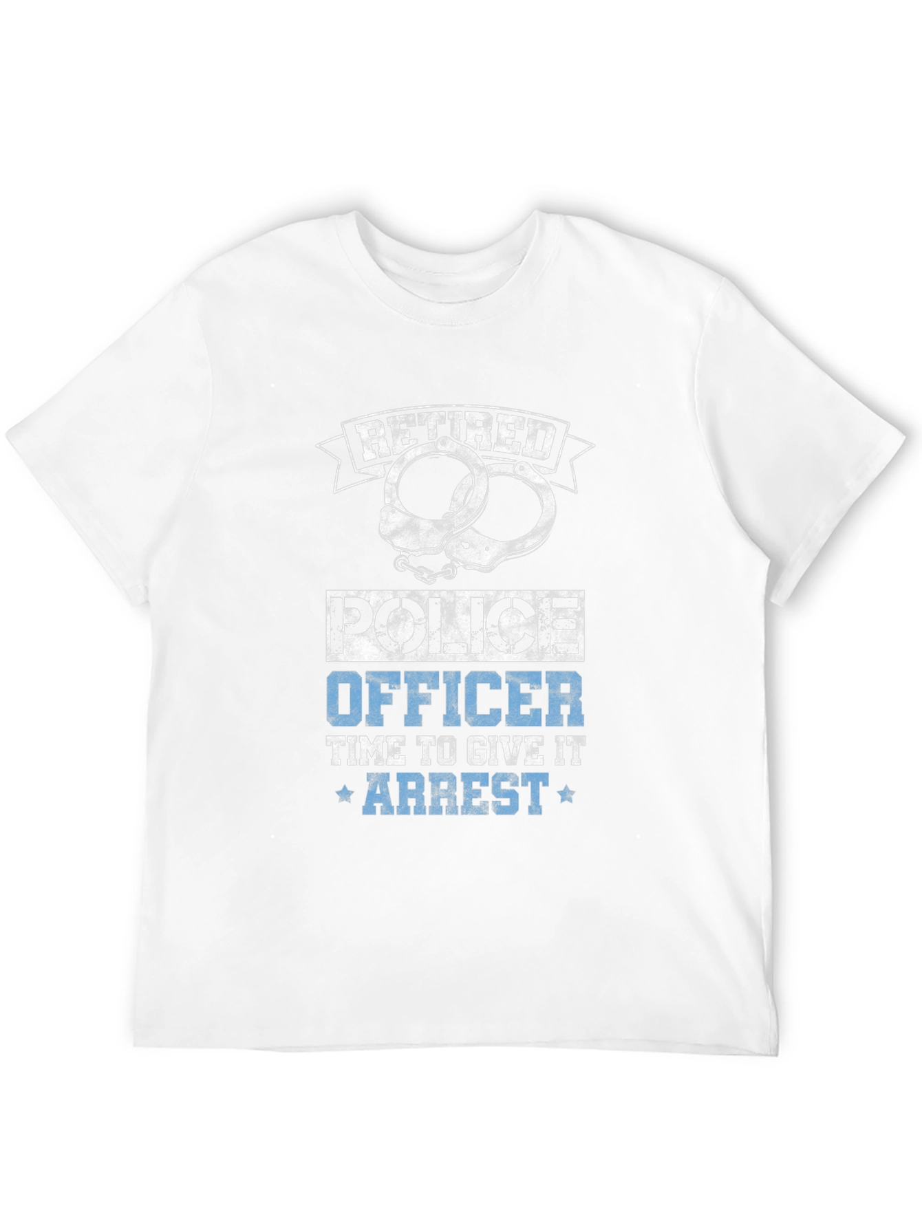 Retired Police Officer T-Shirt Handcuffs Design - 12