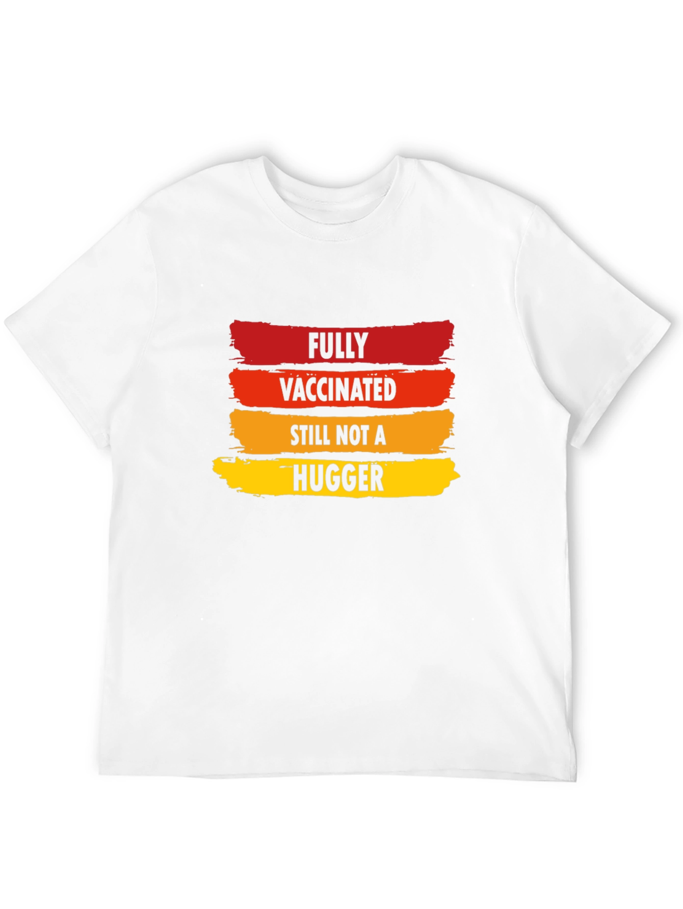 Black Fully Vaccinated Not A Hugger Novelty T-Shirt view 12