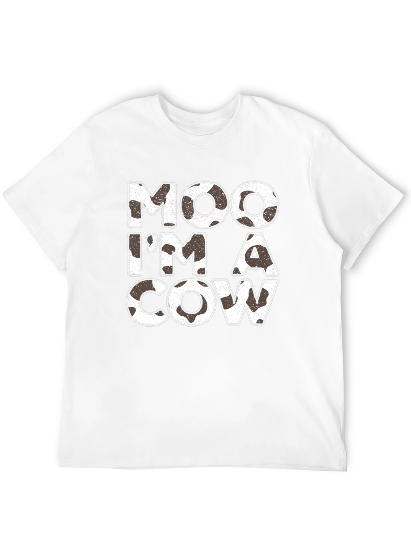 Black Moo I'm a Cow Graphic Print Black T-Shirt view 12