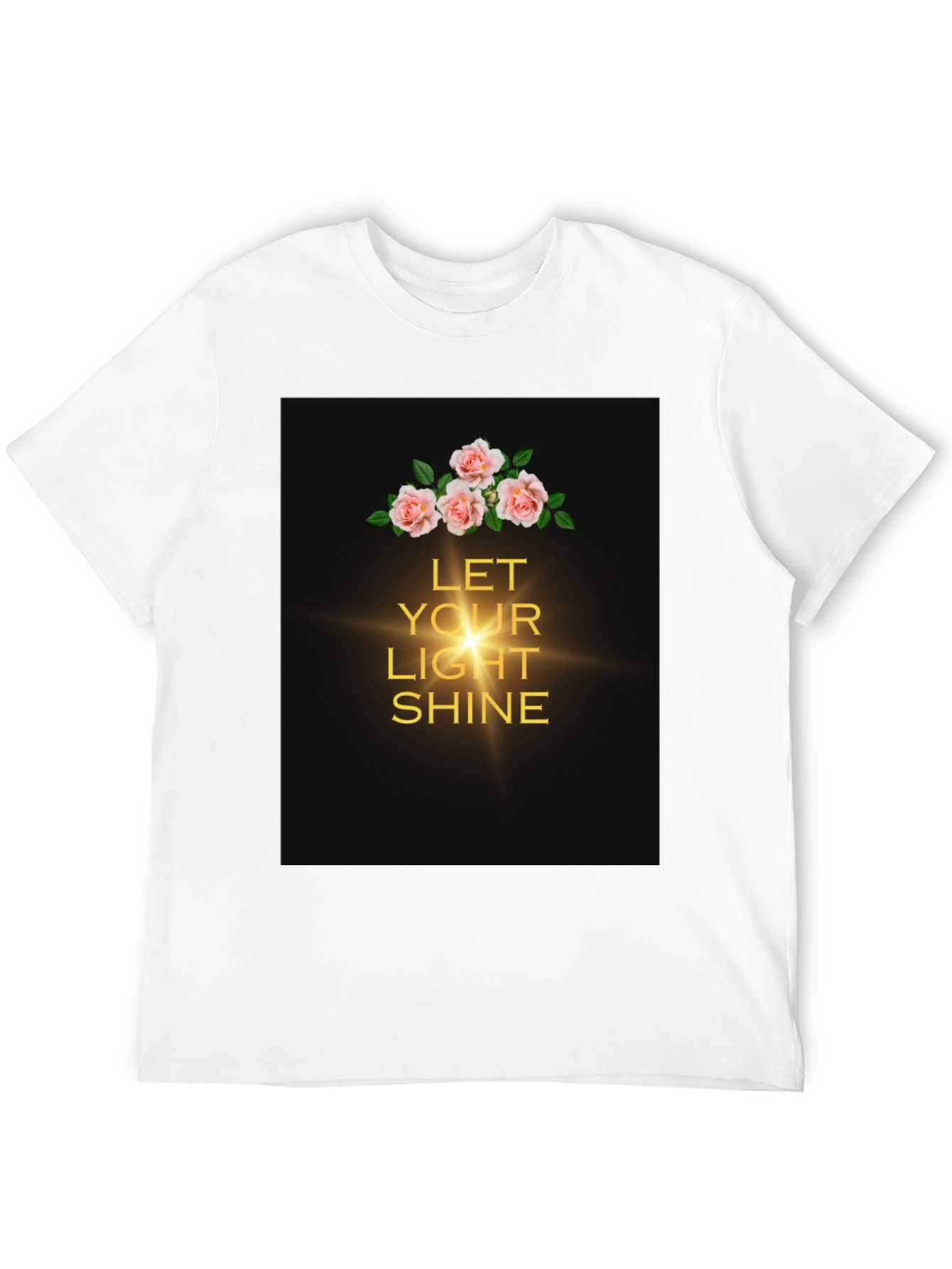Black Floral Light Shine T-Shirt view 12
