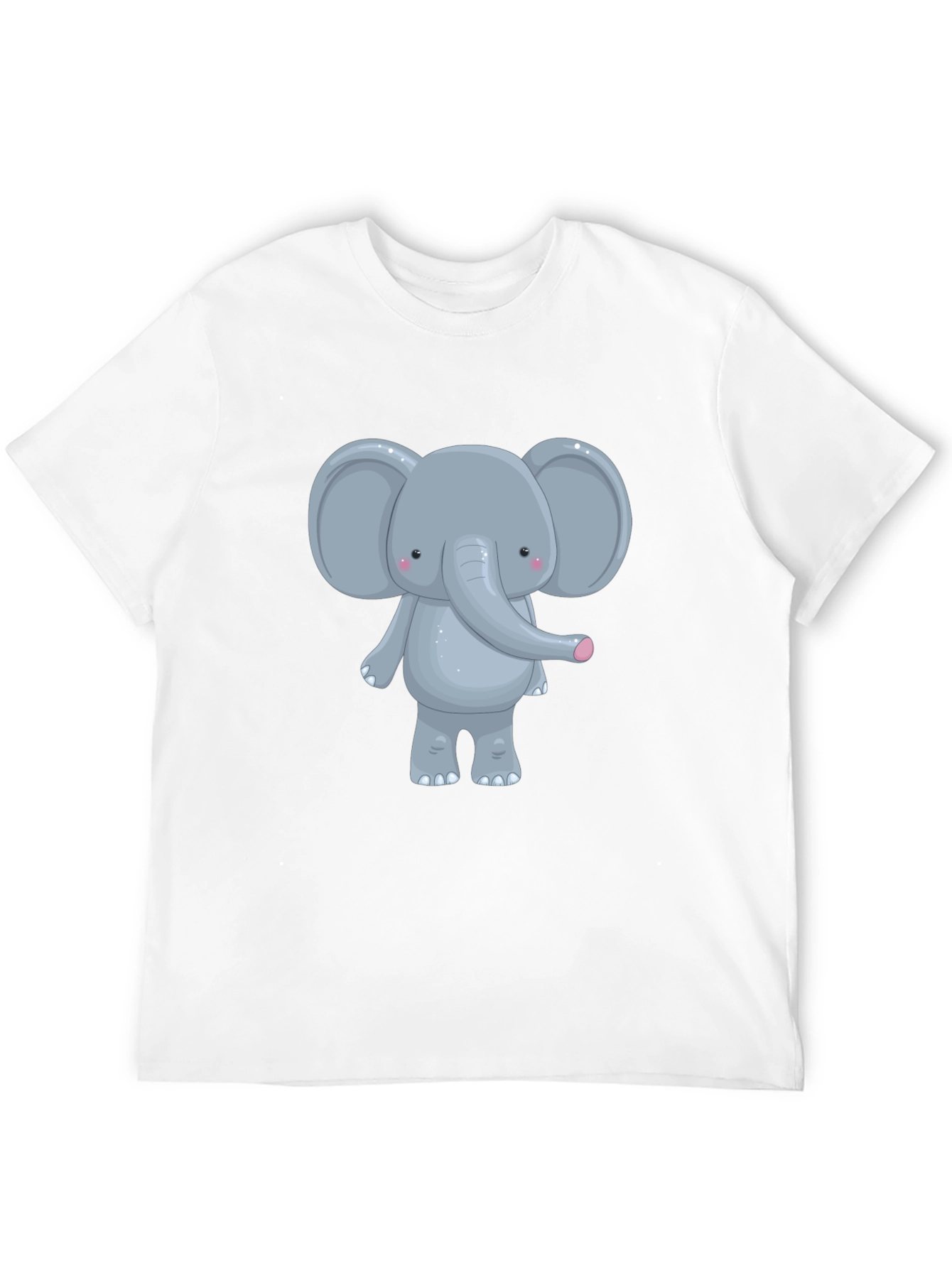 Black Cute Elephant Graphic Tee - Unisex Black T-Shirt view 12