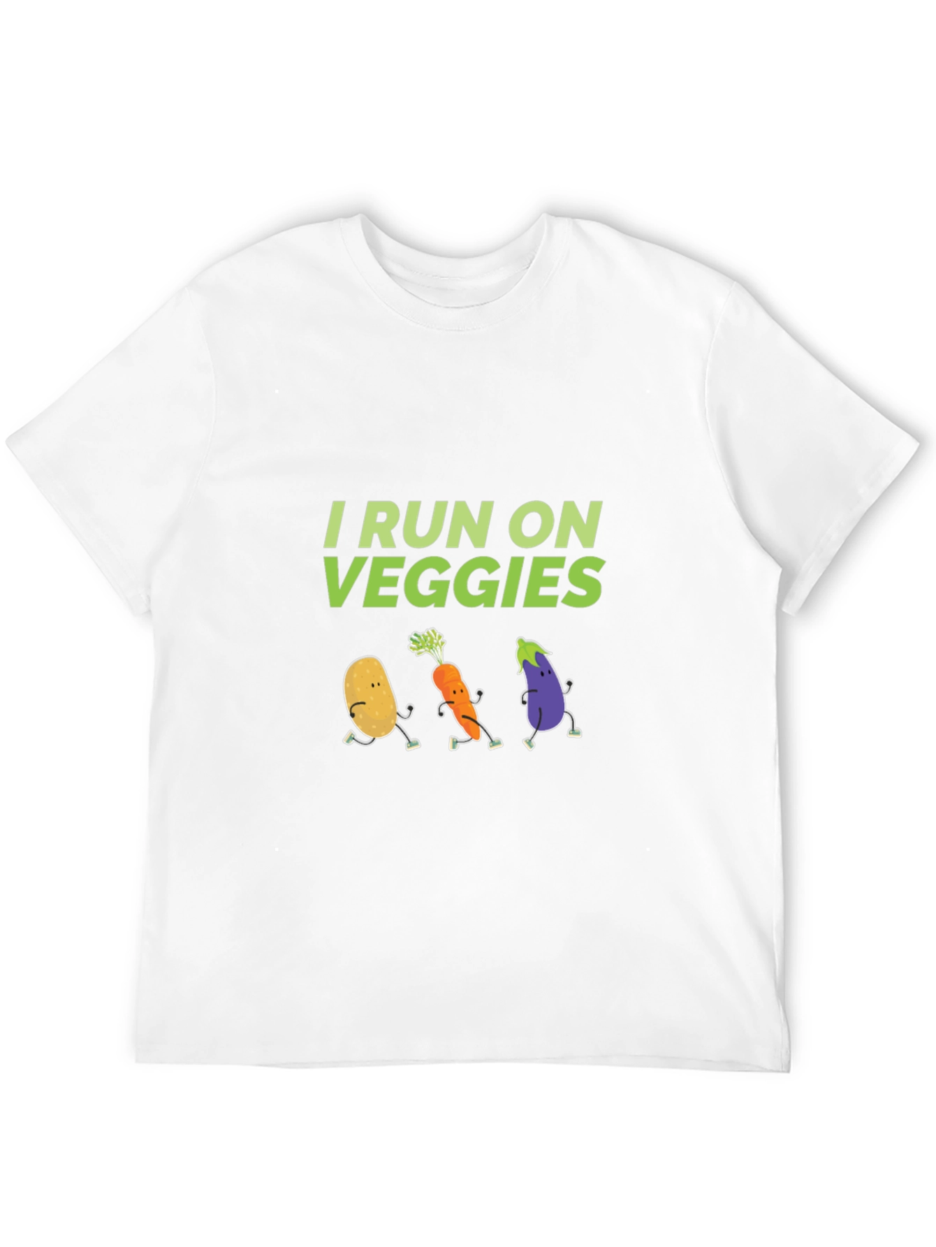 I Run On Veggies Graphic Tee -  Black - 12