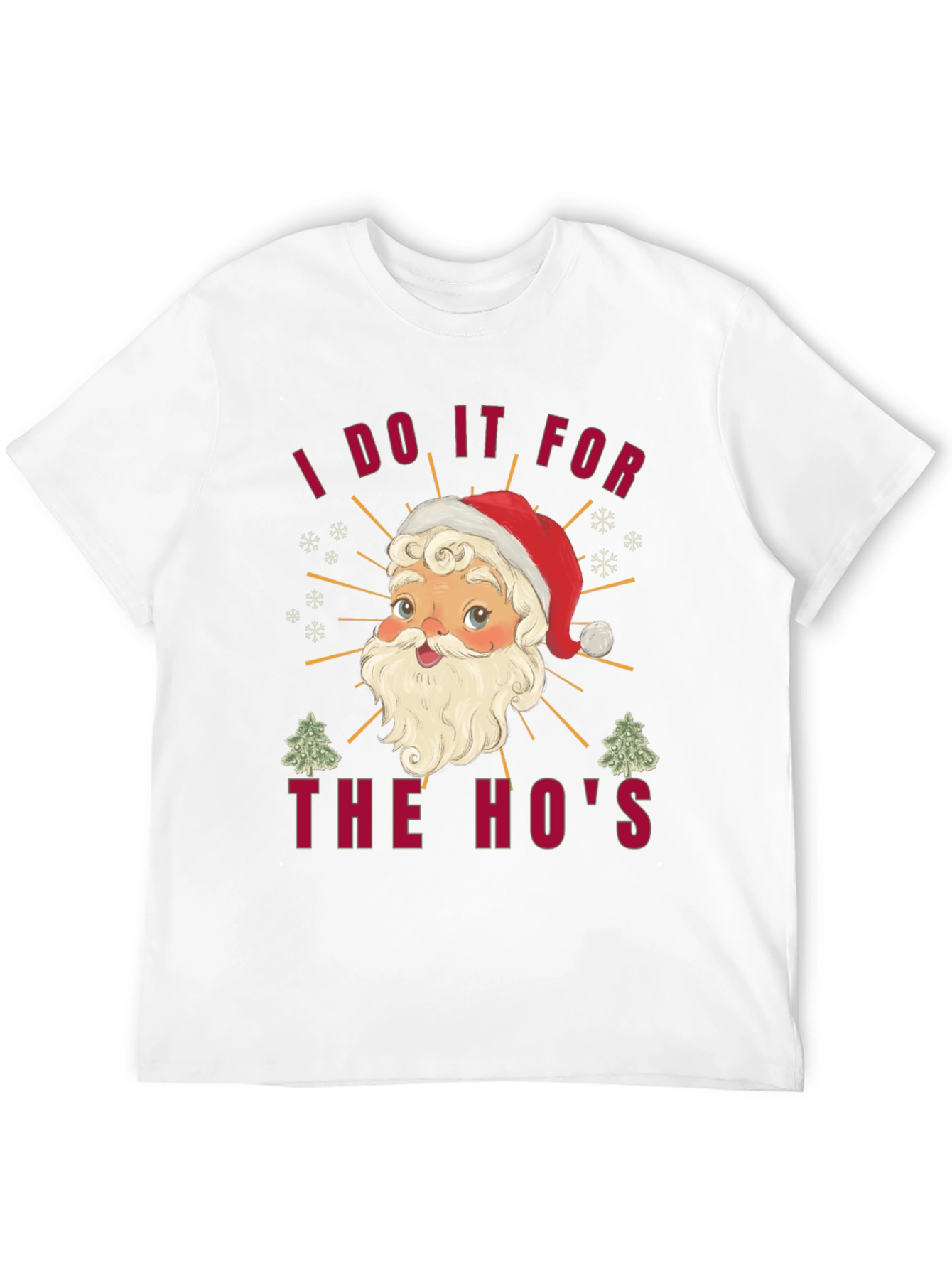 Black I Do It For The Ho's Christmas Santa T-Shirt view 12