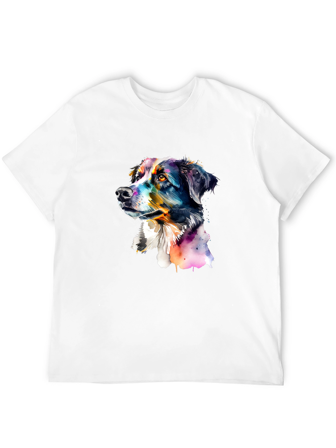 Black Dog Portrait Graphic Tee - Men's Black T-Shirt view 12
