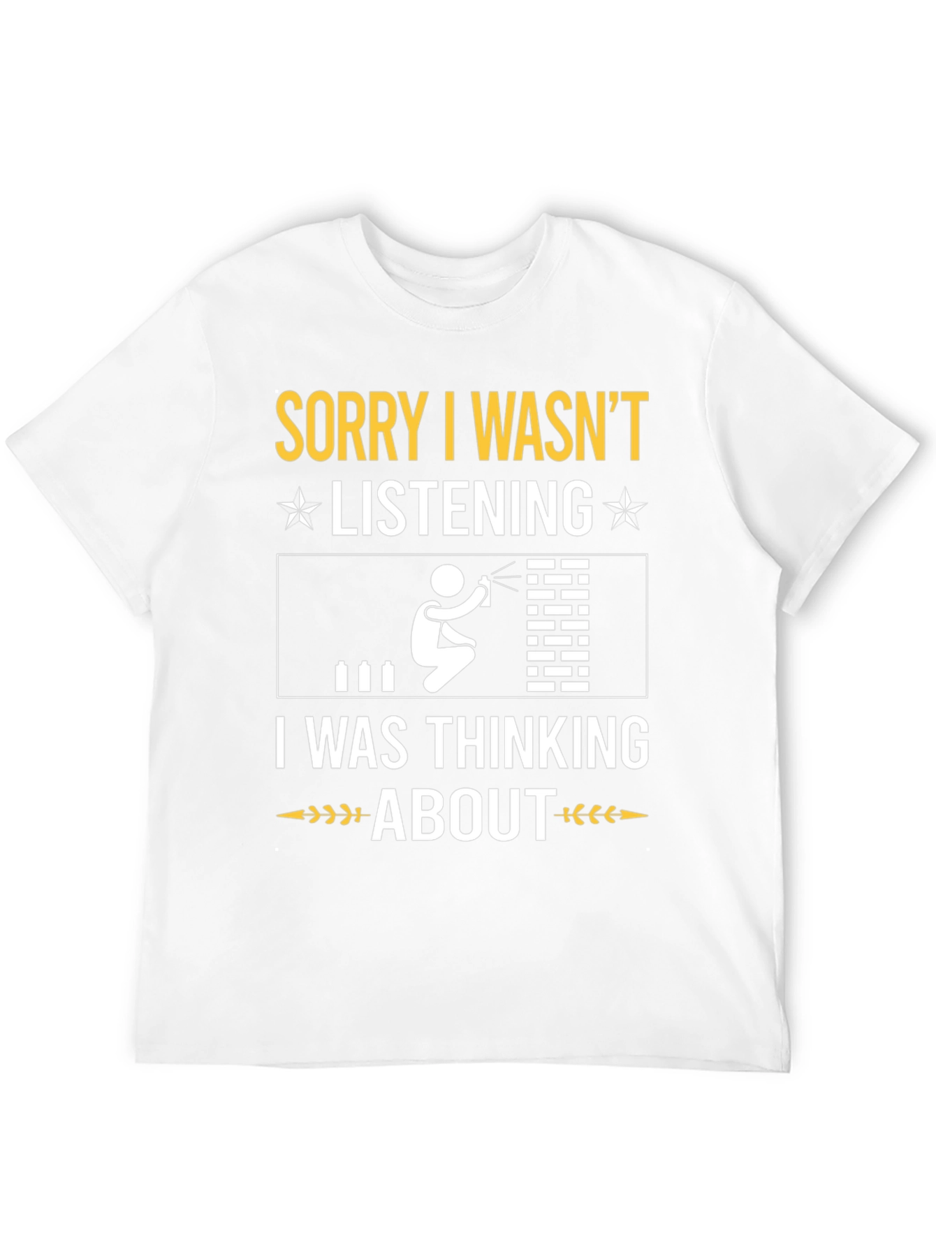 Black Graffiti Artist T-Shirt: Sorry Not Listening Tee view 12