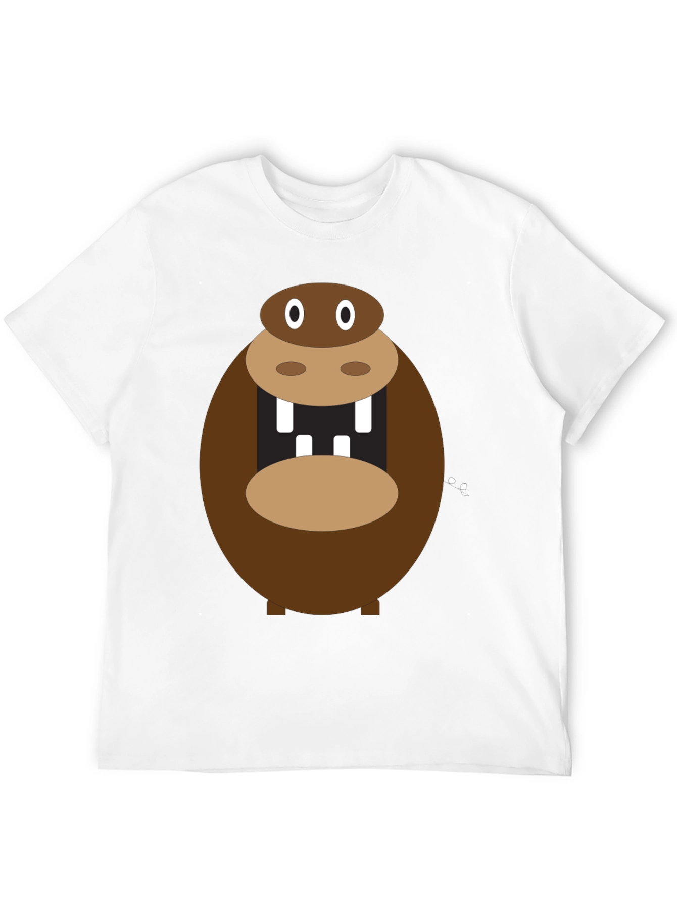 Black Hippo Graphic T-Shirt - Funny Cartoon Animal Tee view 12