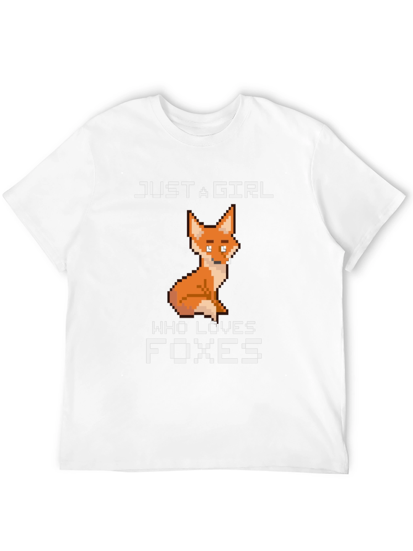Black Just a Girl Who Loves Foxes T-Shirt view 12
